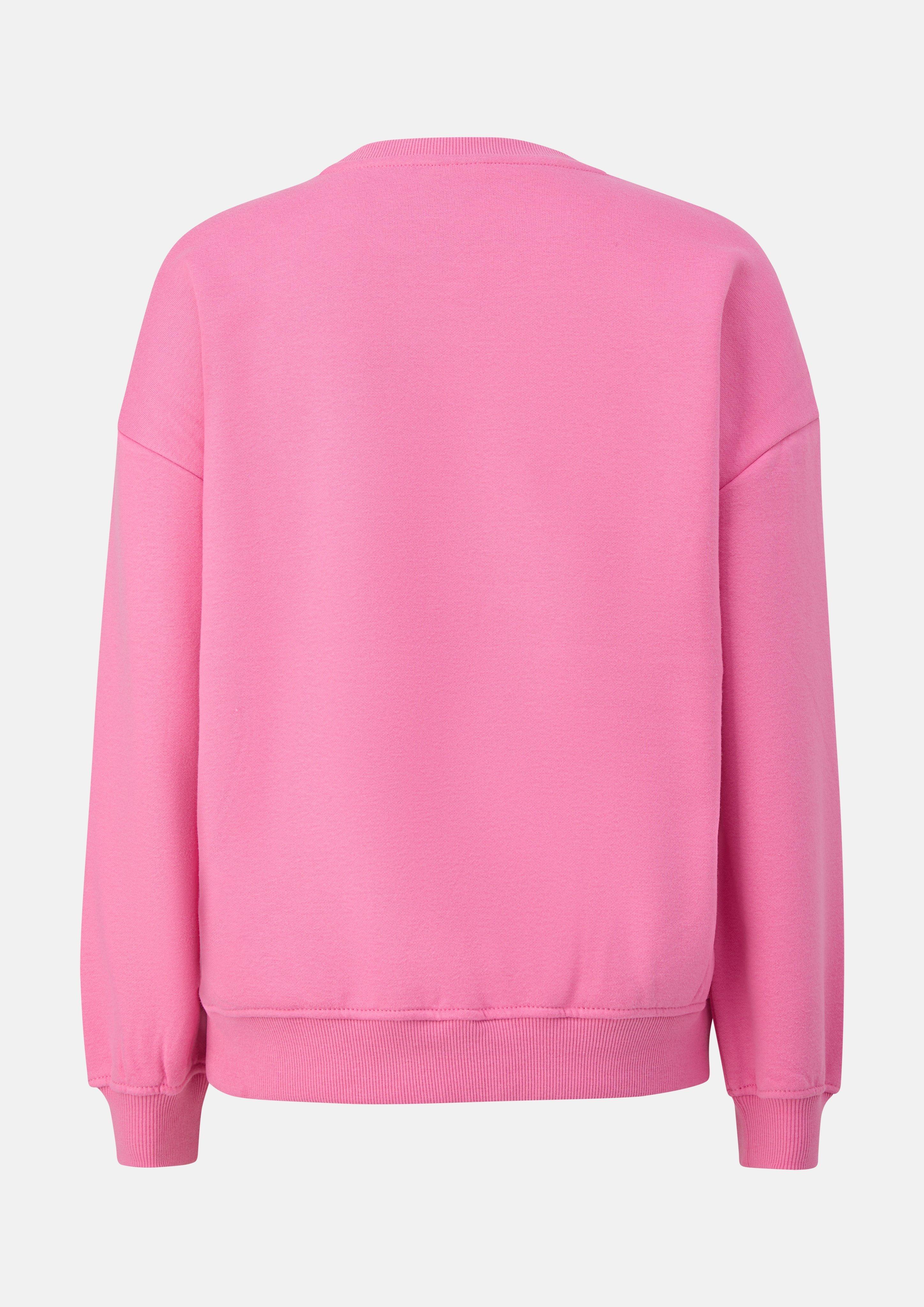 Kinder Kuscheliges Sweatshirt mit Print in pink von s.Oliver