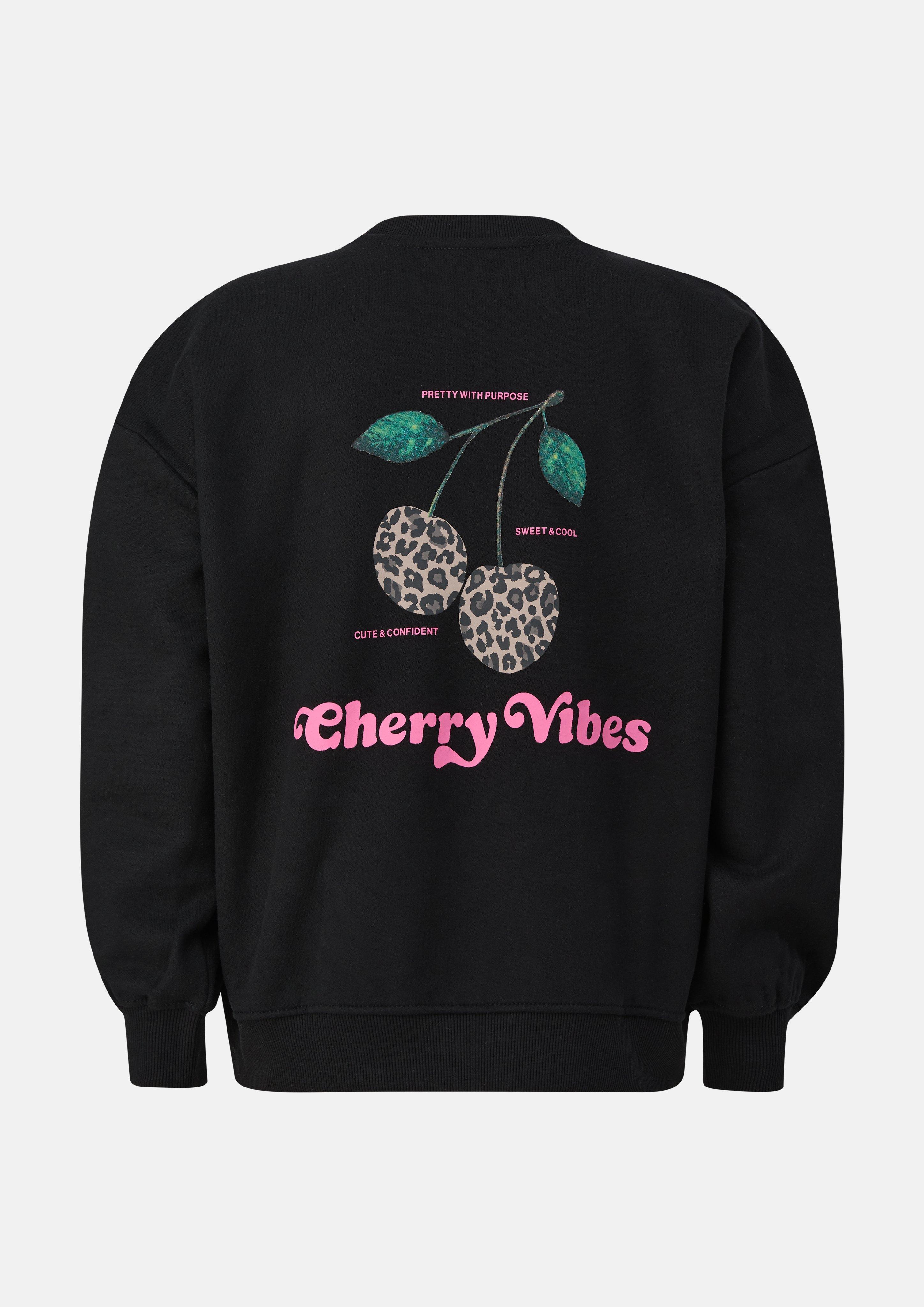 Kinder Kuscheliges Sweatshirt mit Print in schwarz von s.Oliver