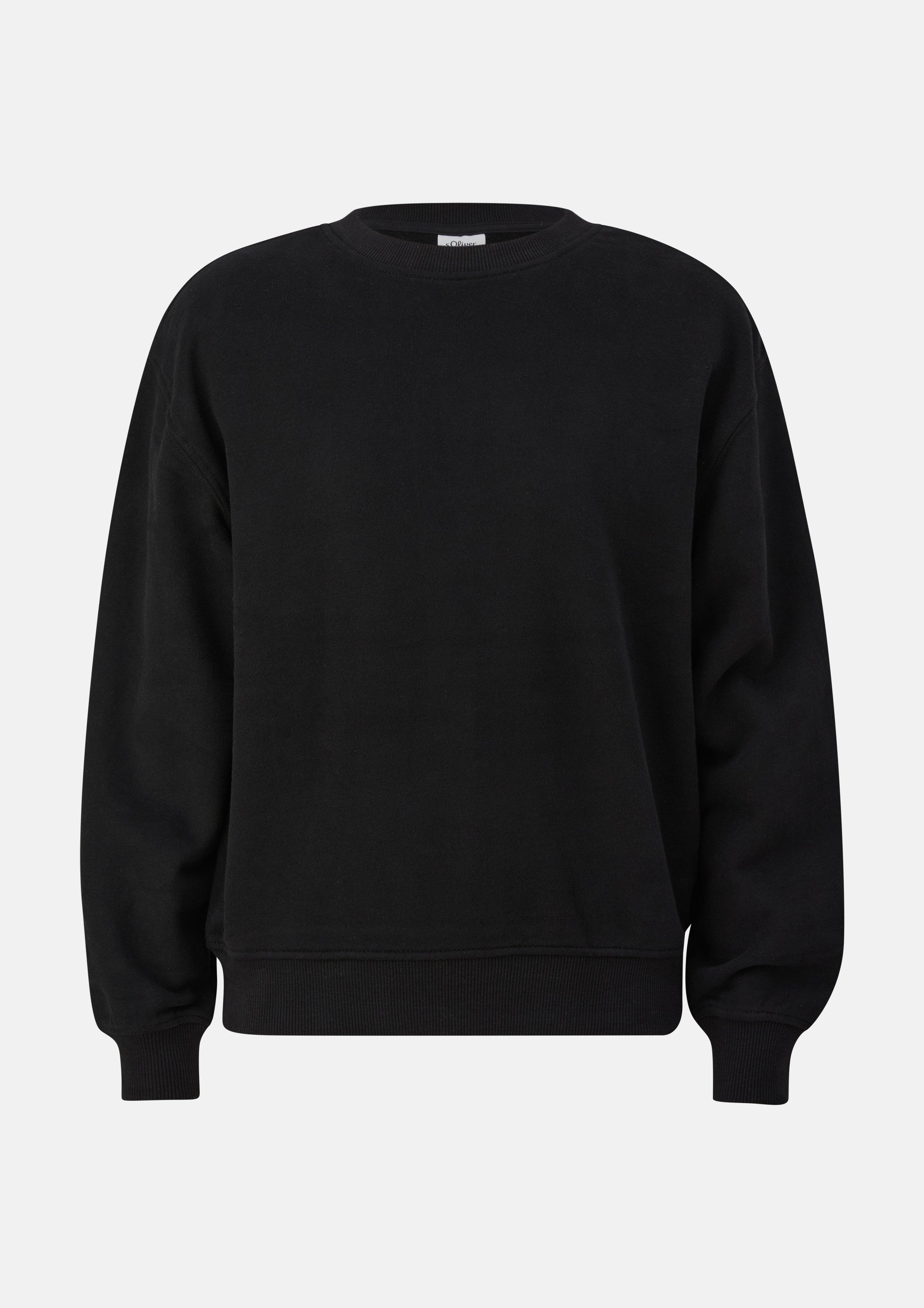 Kinder Kuscheliges Sweatshirt mit Schmucksteinen in schwarz von s.Oliver