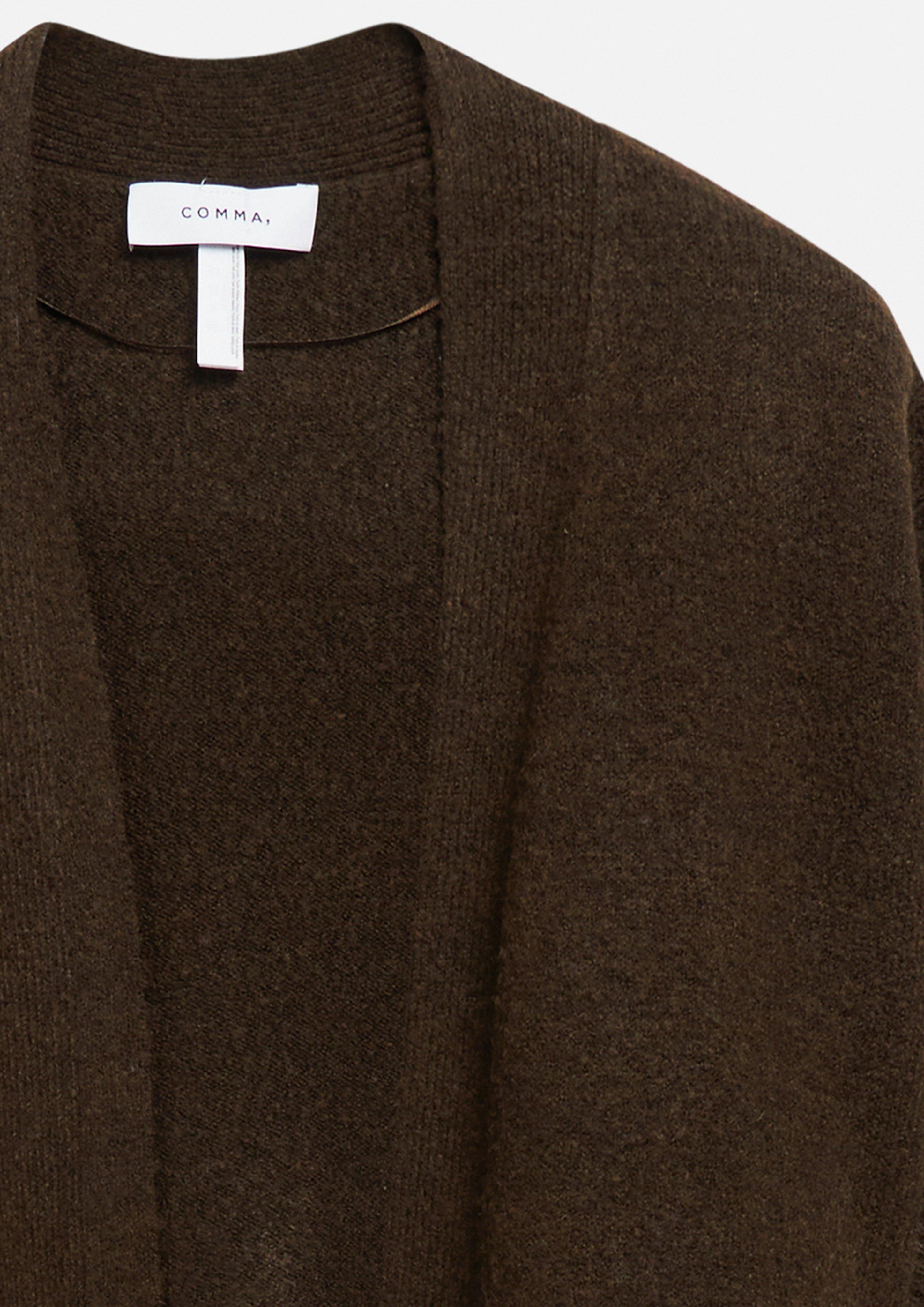 Femmes Veste en tricot en brun de comma