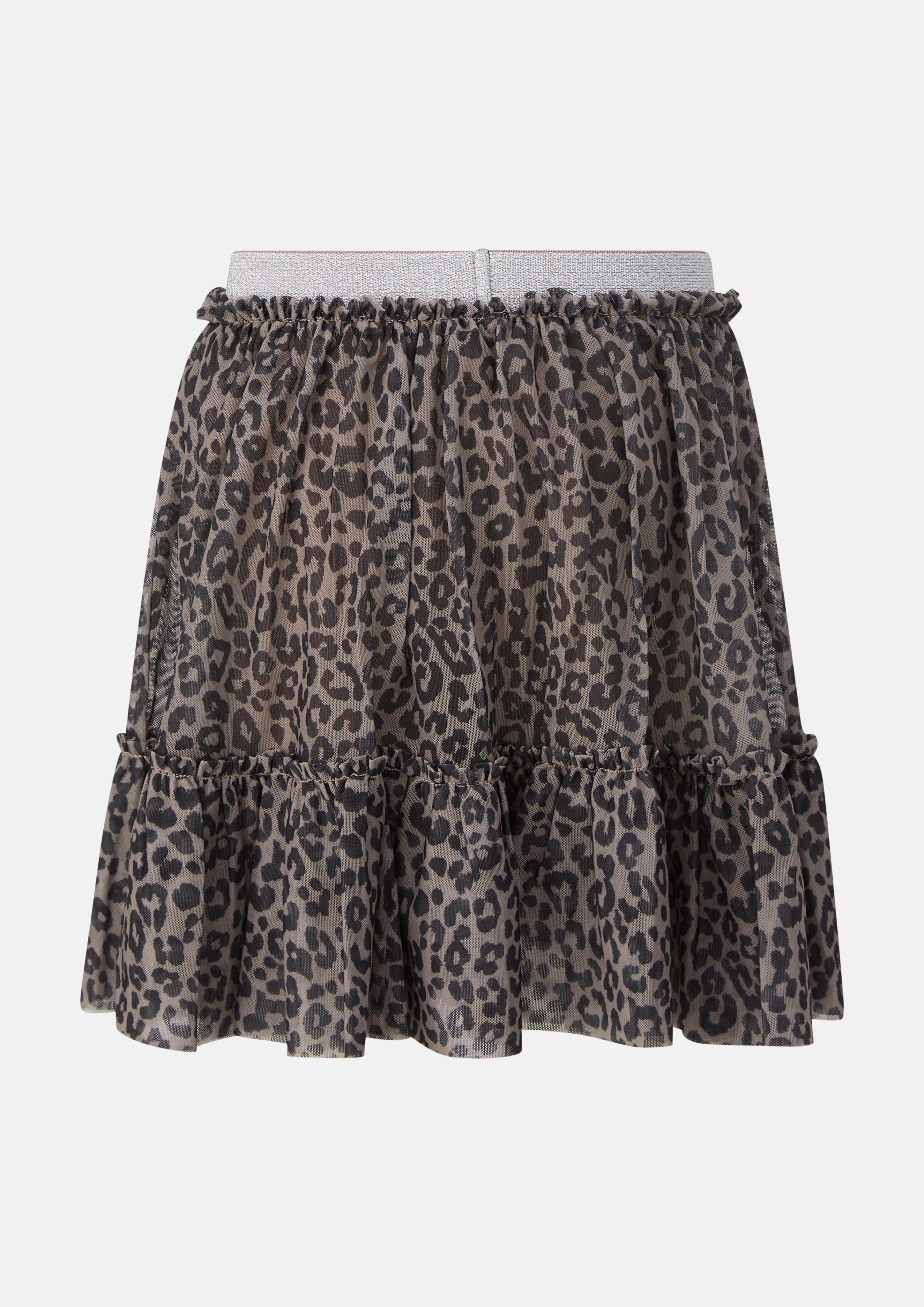 Kinder Rock mit Leomuster und integrierter Shorts in beige von s.Oliver