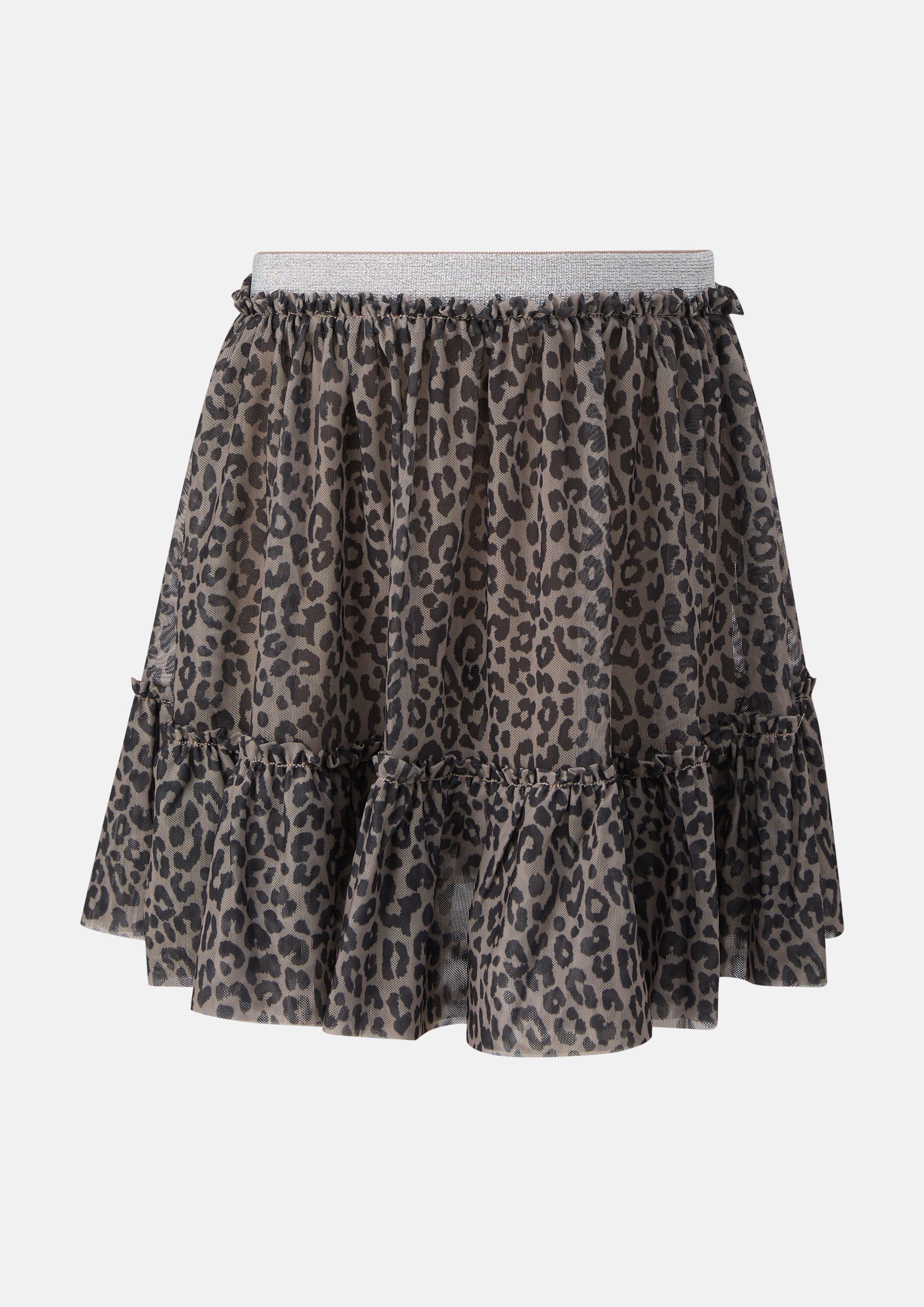 Kinder Rock mit Leomuster und integrierter Shorts in beige von s.Oliver