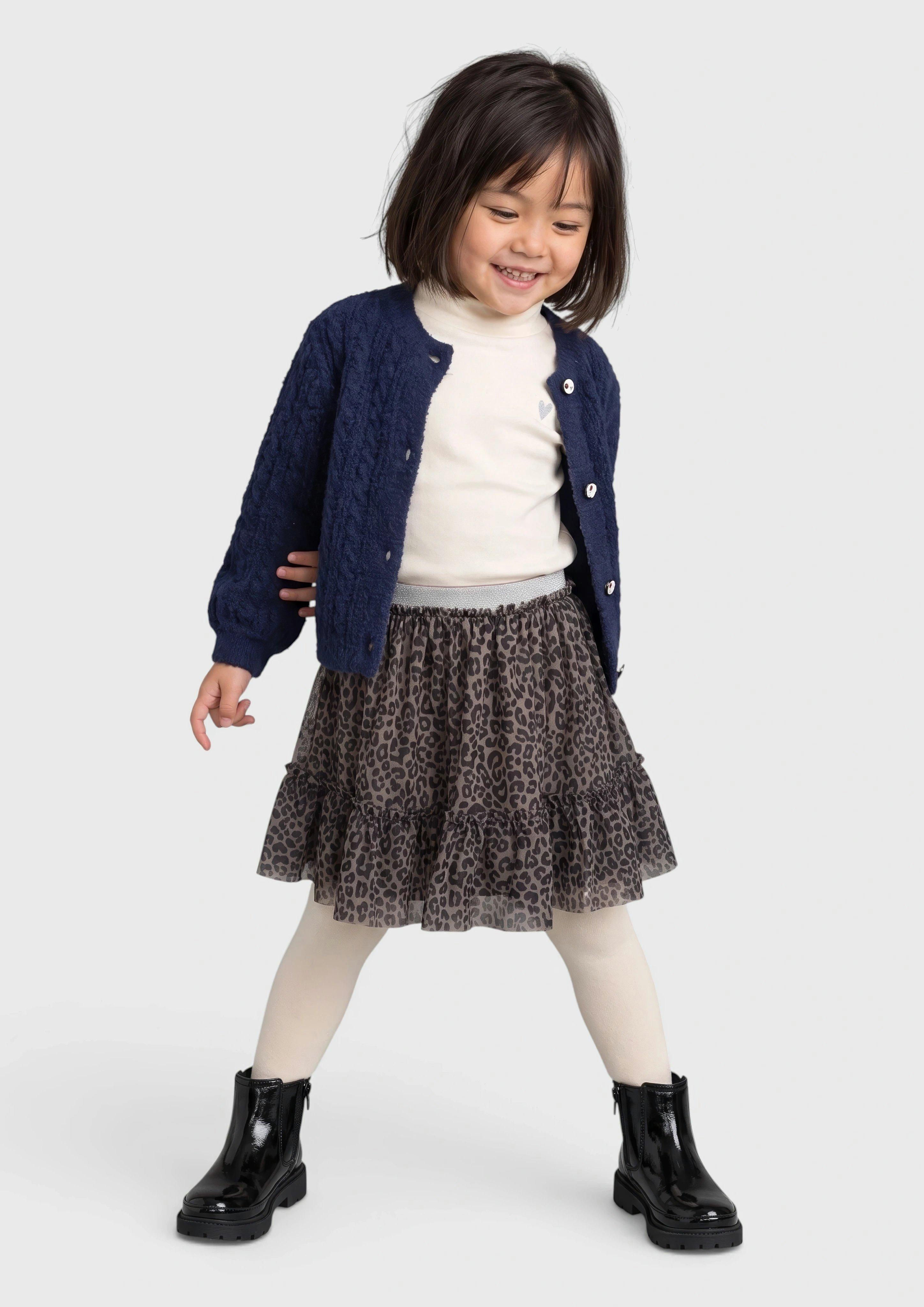 Kinder Rock mit Leomuster und integrierter Shorts in beige von s.Oliver