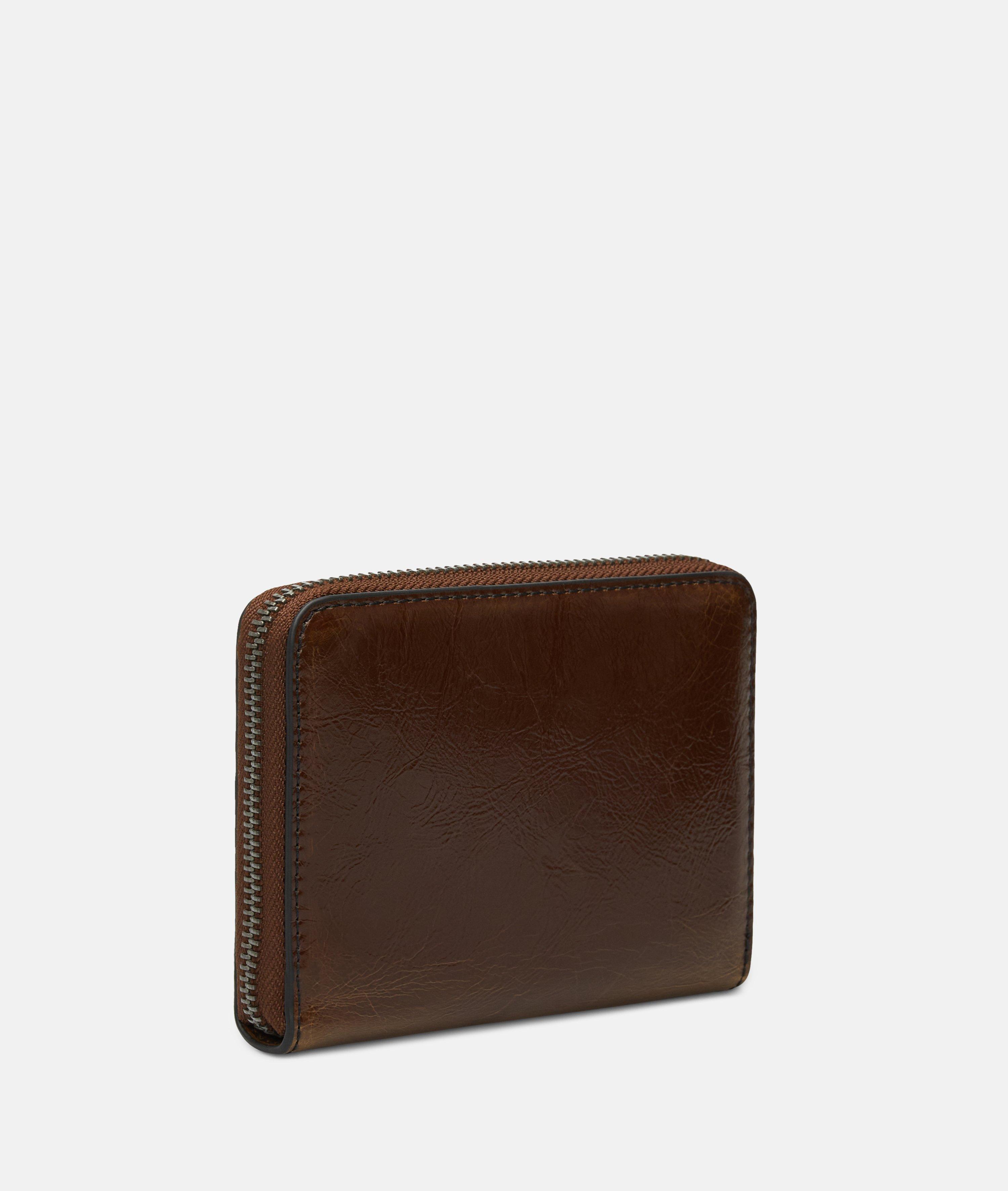 Wallet in brown, black & red