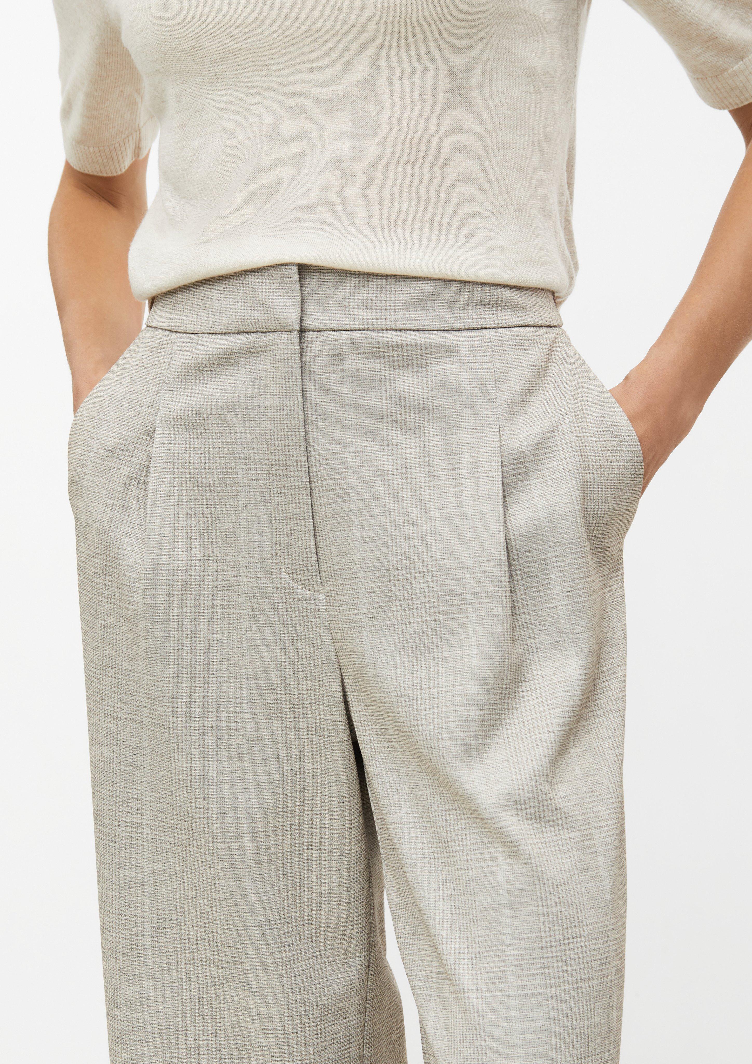 Damen Bundfaltenhose mit feinem Muster in beige von s.Oliver BLACK LABEL