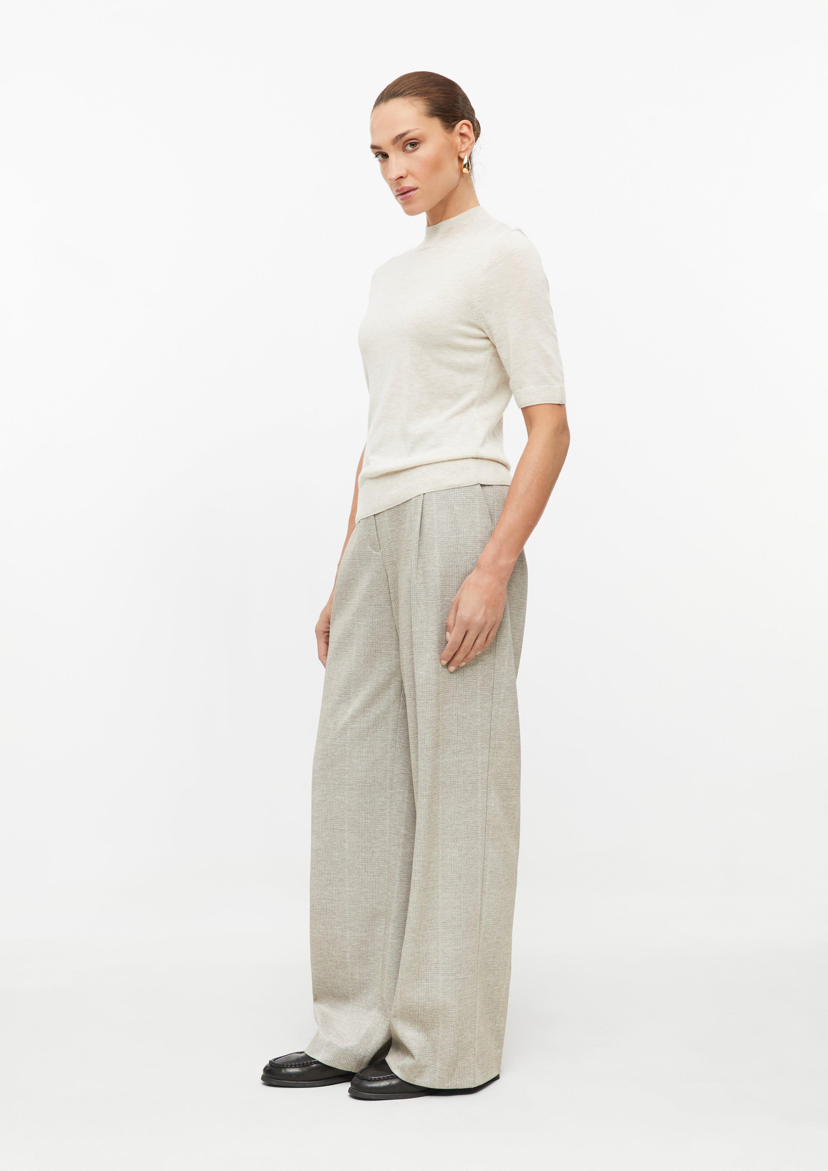 Damen Bundfaltenhose mit feinem Muster in beige von s.Oliver BLACK LABEL