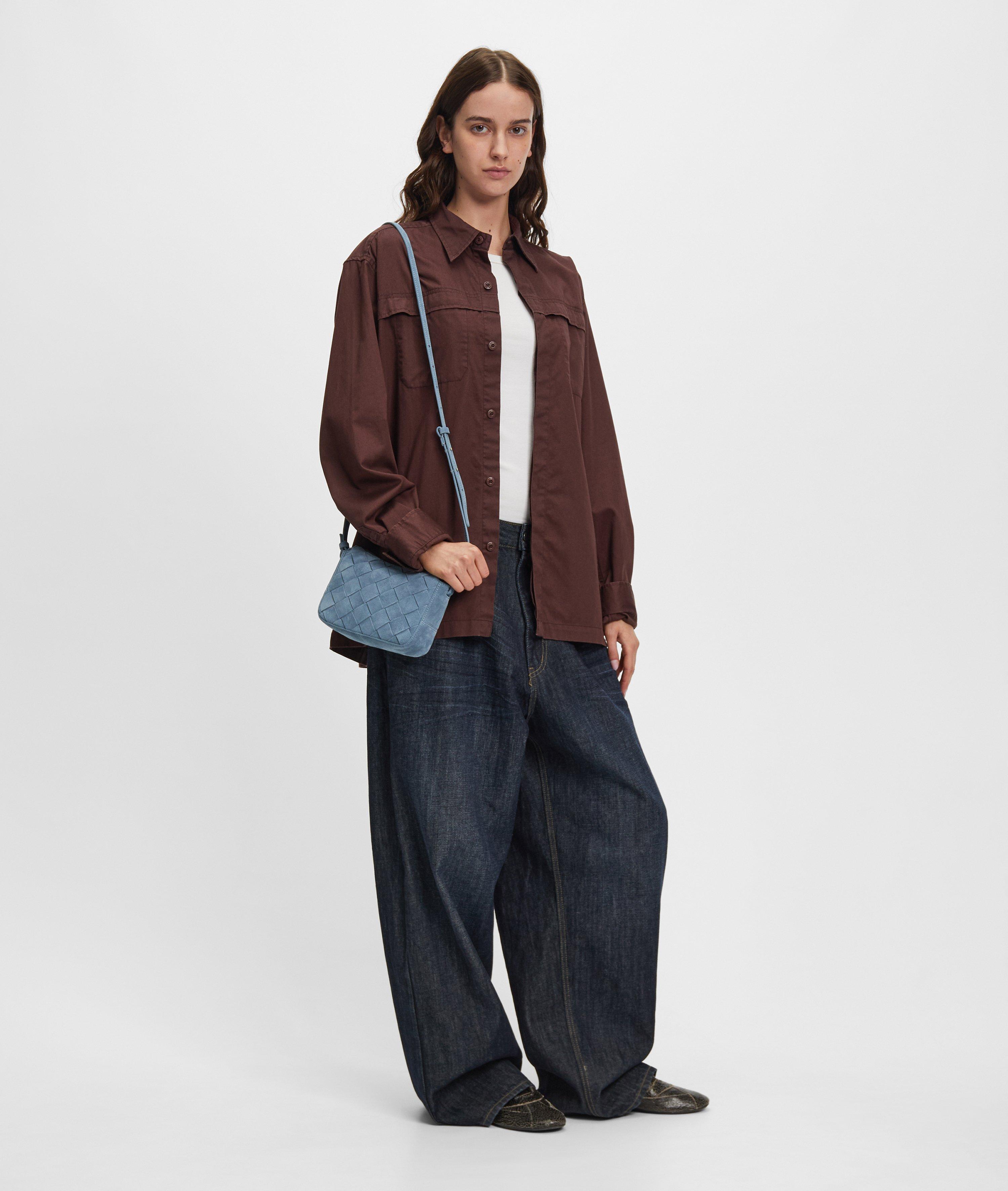 Sky II Crossbody XS in blue & brown