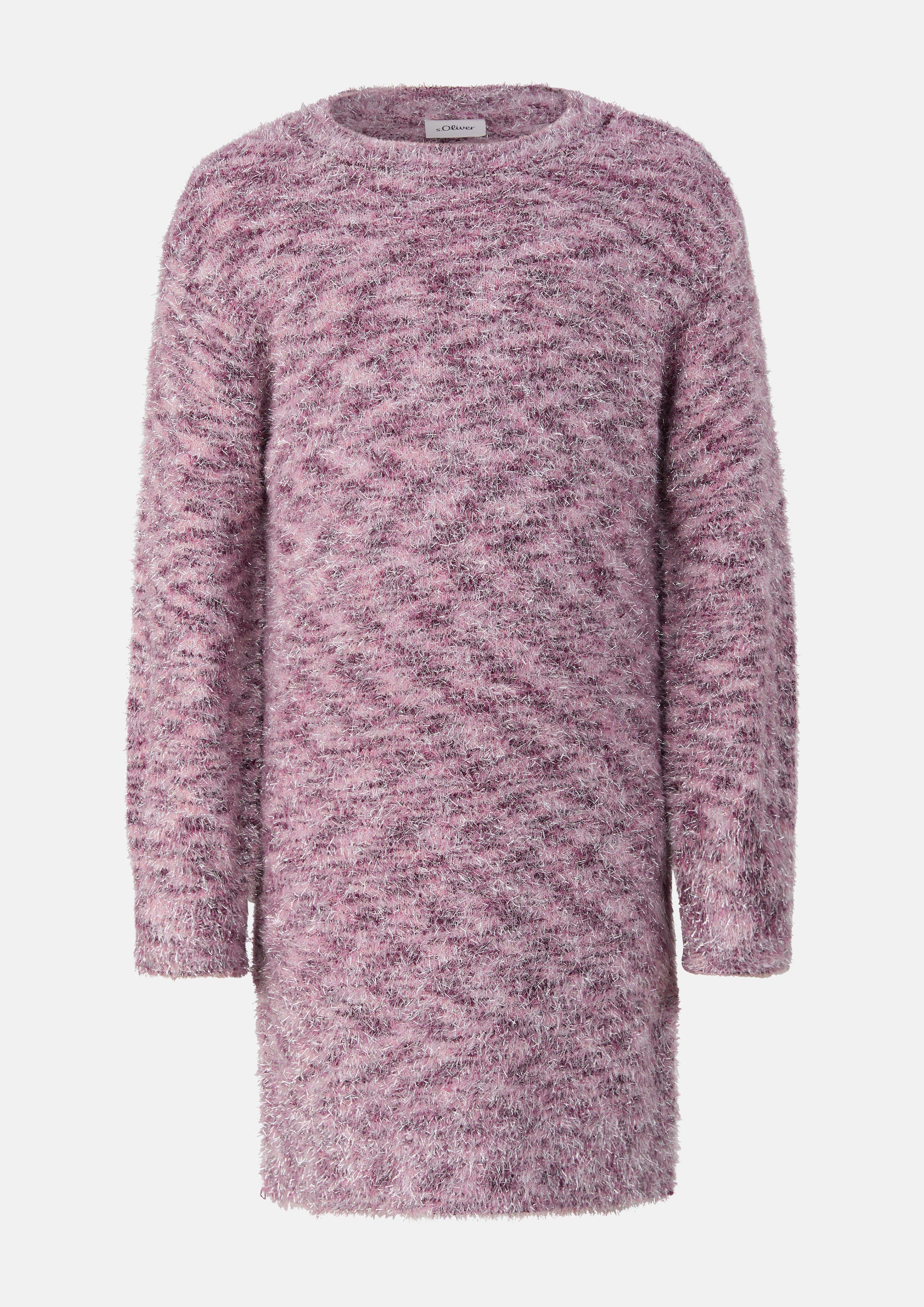 Weiches Kleid mit Farbverlauf und Glitzergarn in Farbe rosa von s.Oliver