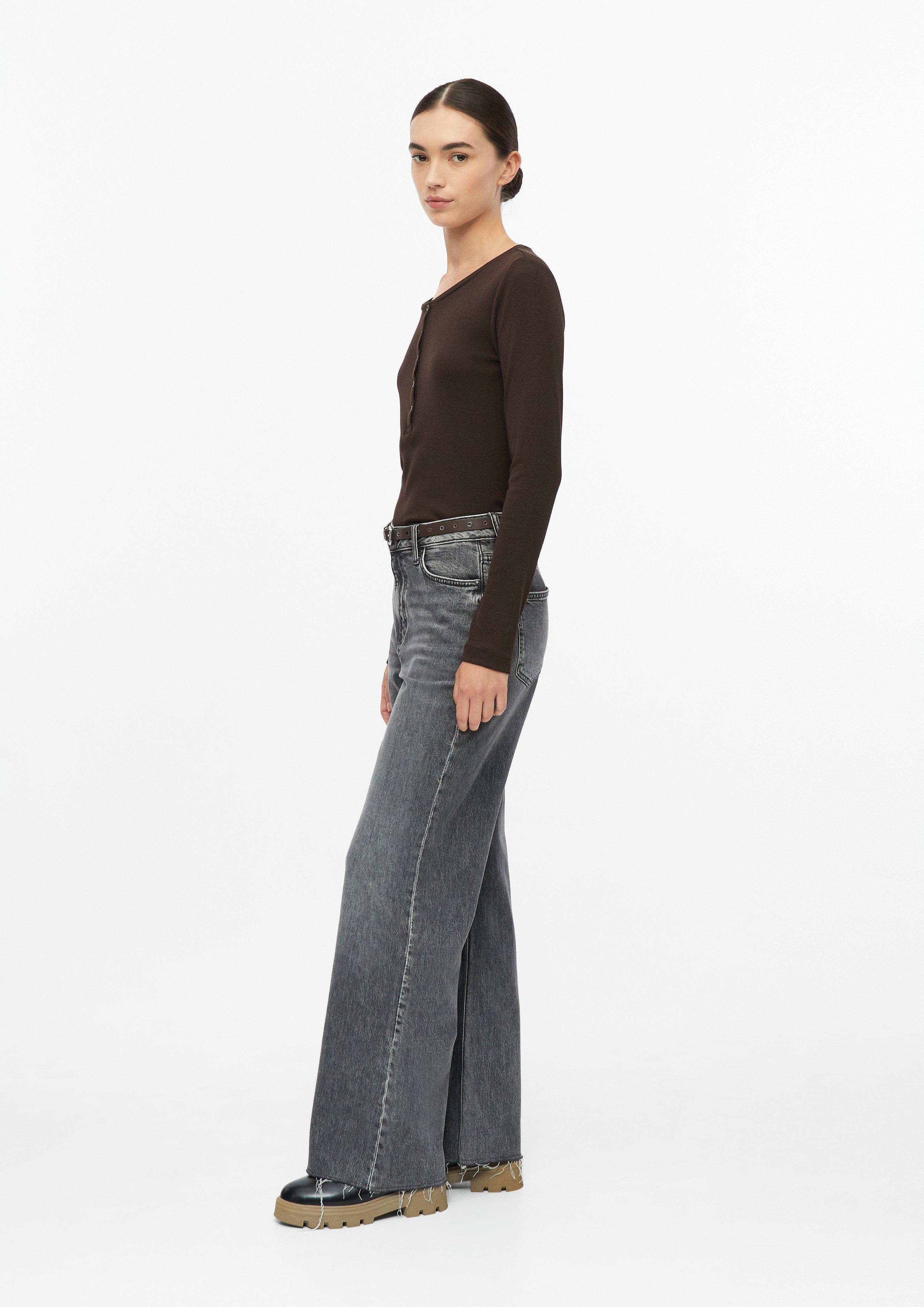 Dámy s.Oliver x Heidi Klum: Džíny Suri / Wide Fit / High Rise v barvě šedá od s.Oliver
