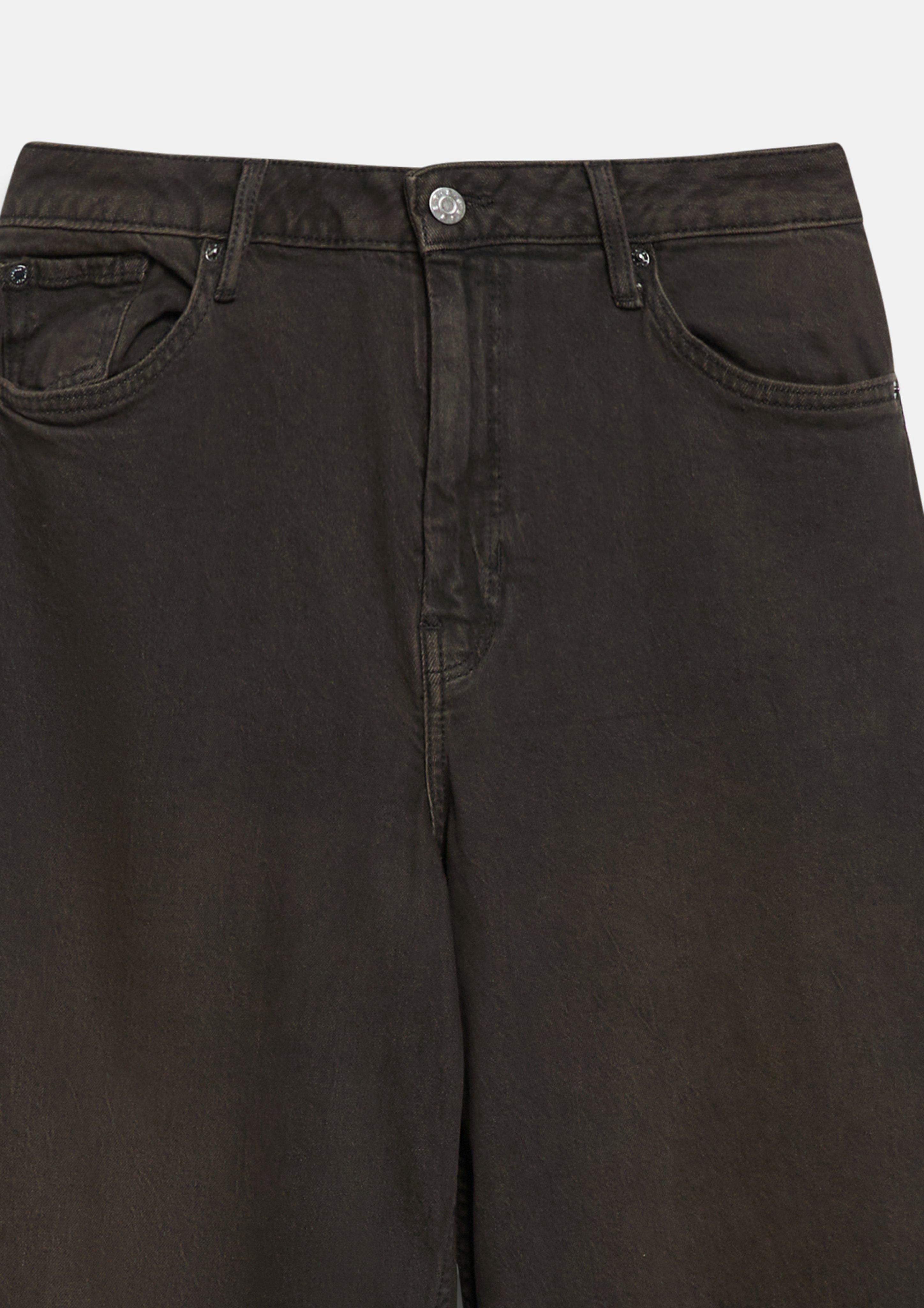 Dames Enkellange jeans / Regular fit / Hoge taille / Barrel-pijpen in bruin van s.Oliver