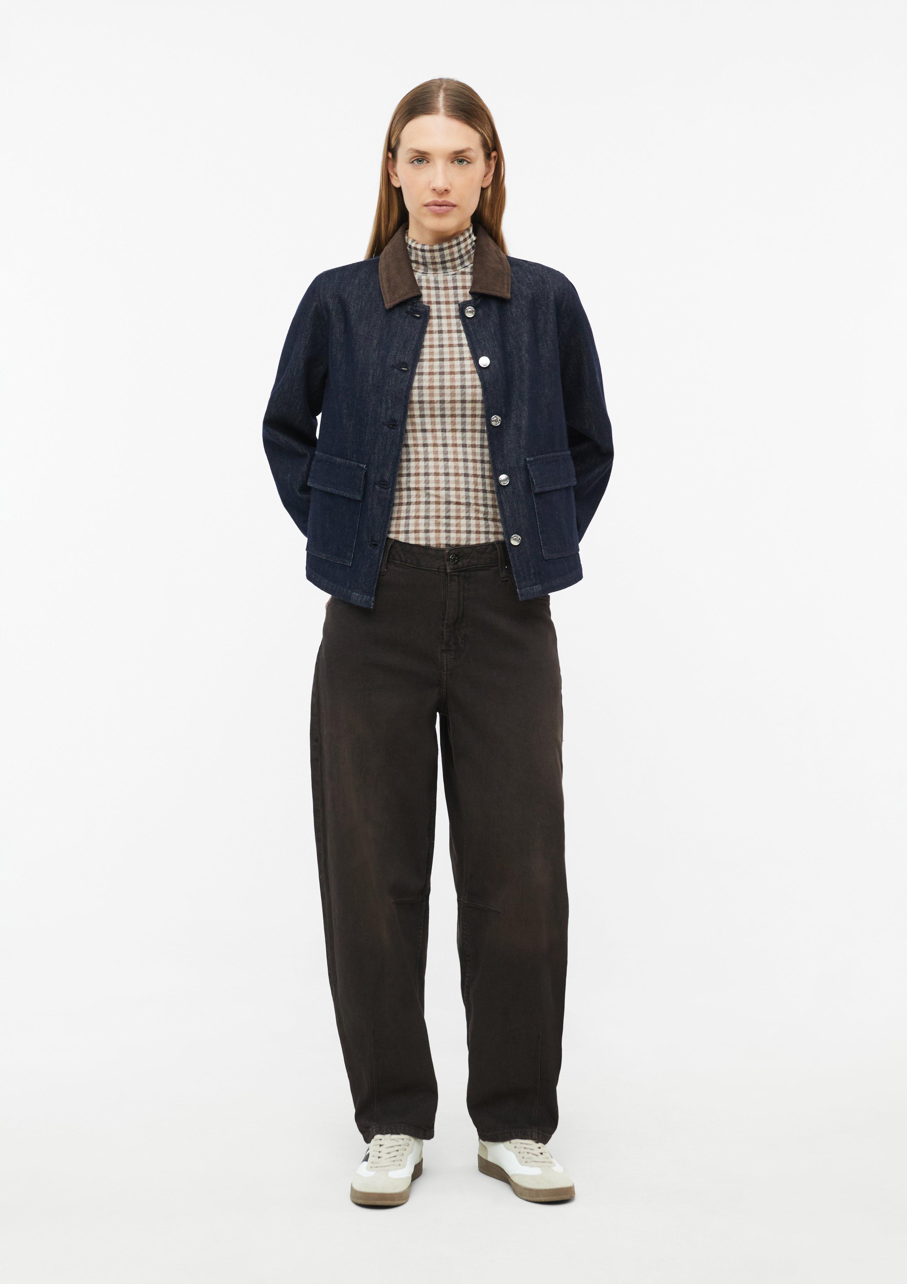Ankle Jeans / Regular Fit / High Rise / Barrel Leg in Farbe dunkelbraun von s.Oliver