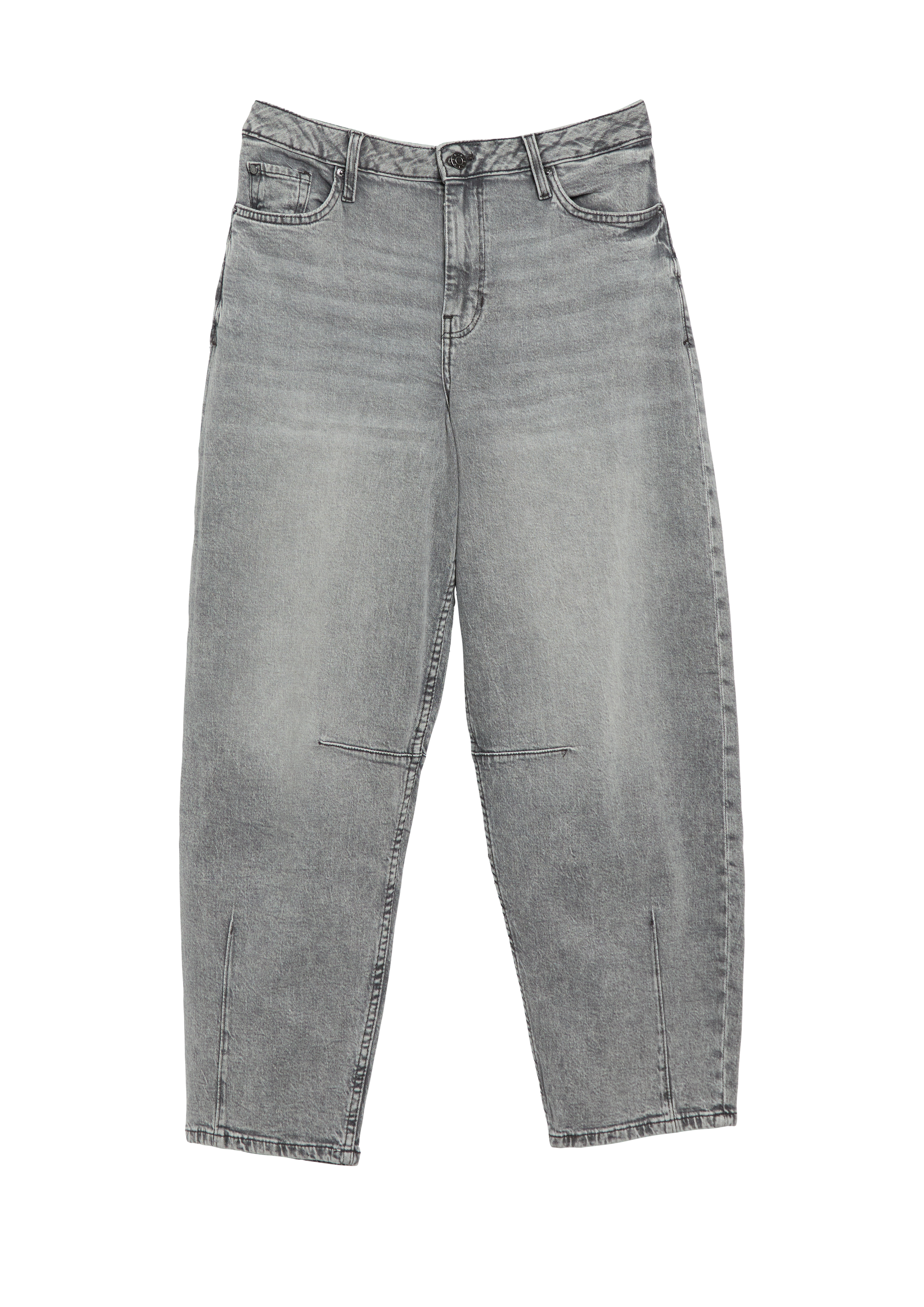 Enkellange jeans / Regular fit / Hoge taille / Barrel-pijpen