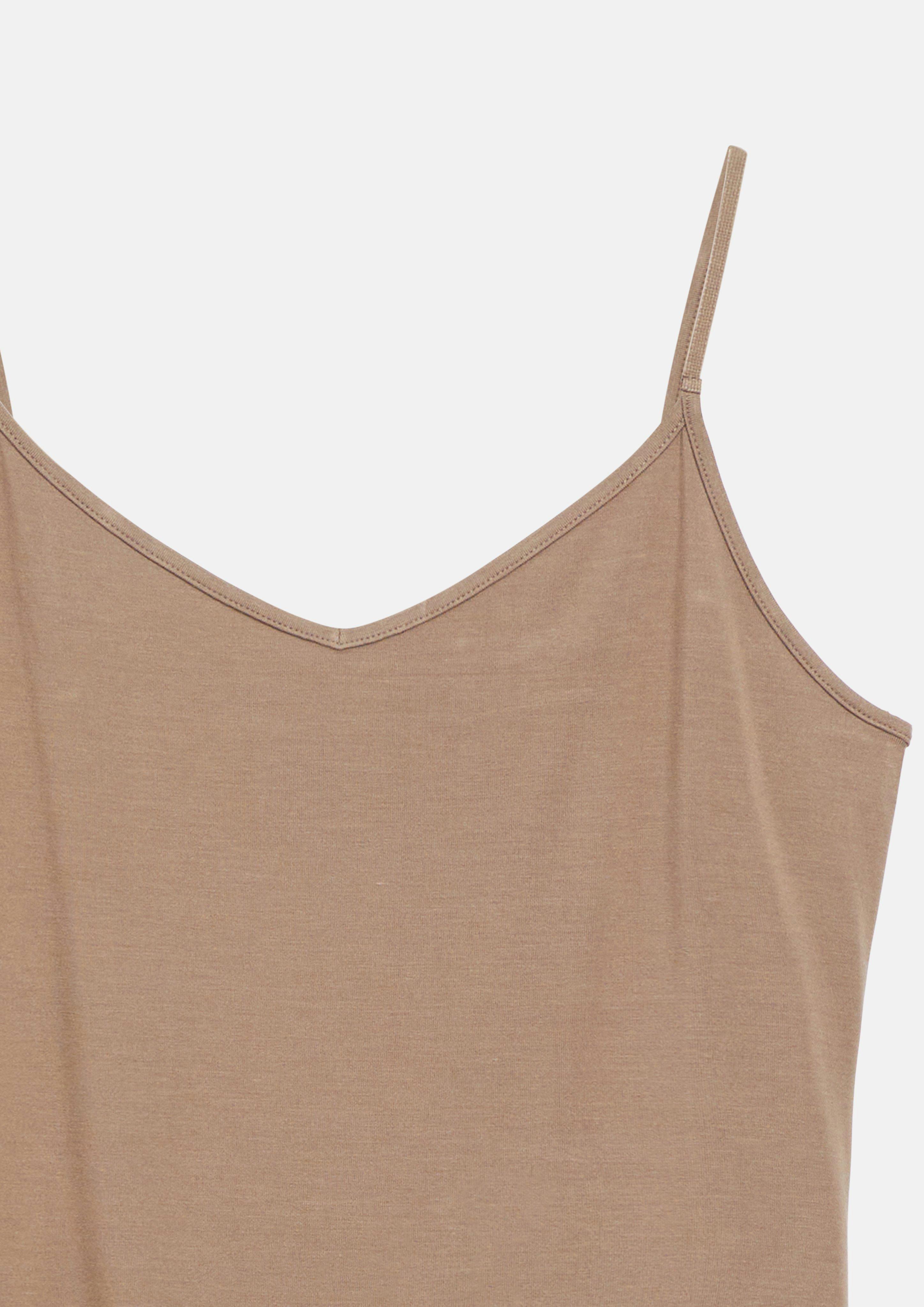 Dames Slim-fit top met verstelbare bandjes in bruin van s.Oliver BLACK LABEL
