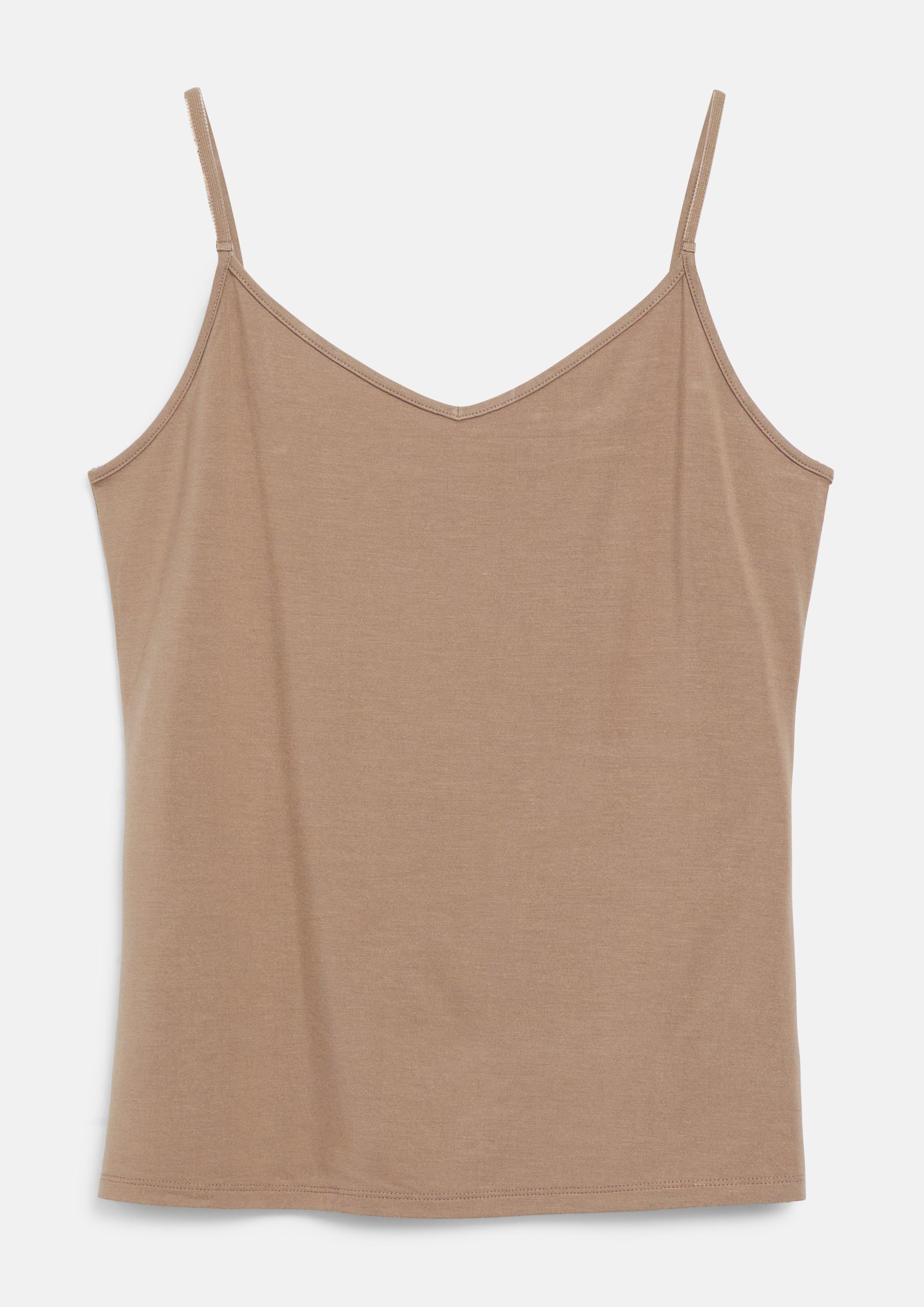 Dames Slim-fit top met verstelbare bandjes in bruin van s.Oliver BLACK LABEL