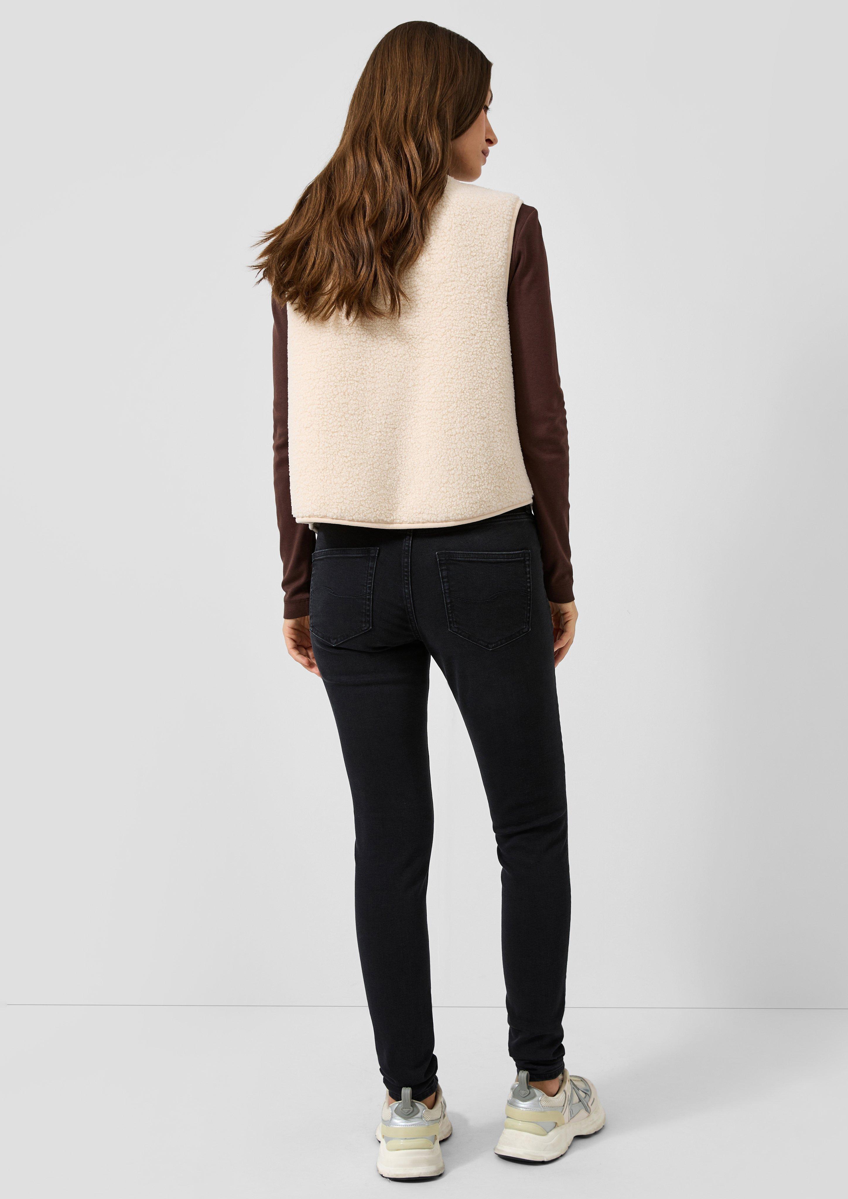 Femmes Jean skinny / coupe skinny / taille mi-haute / jambe skinny en noir de QS