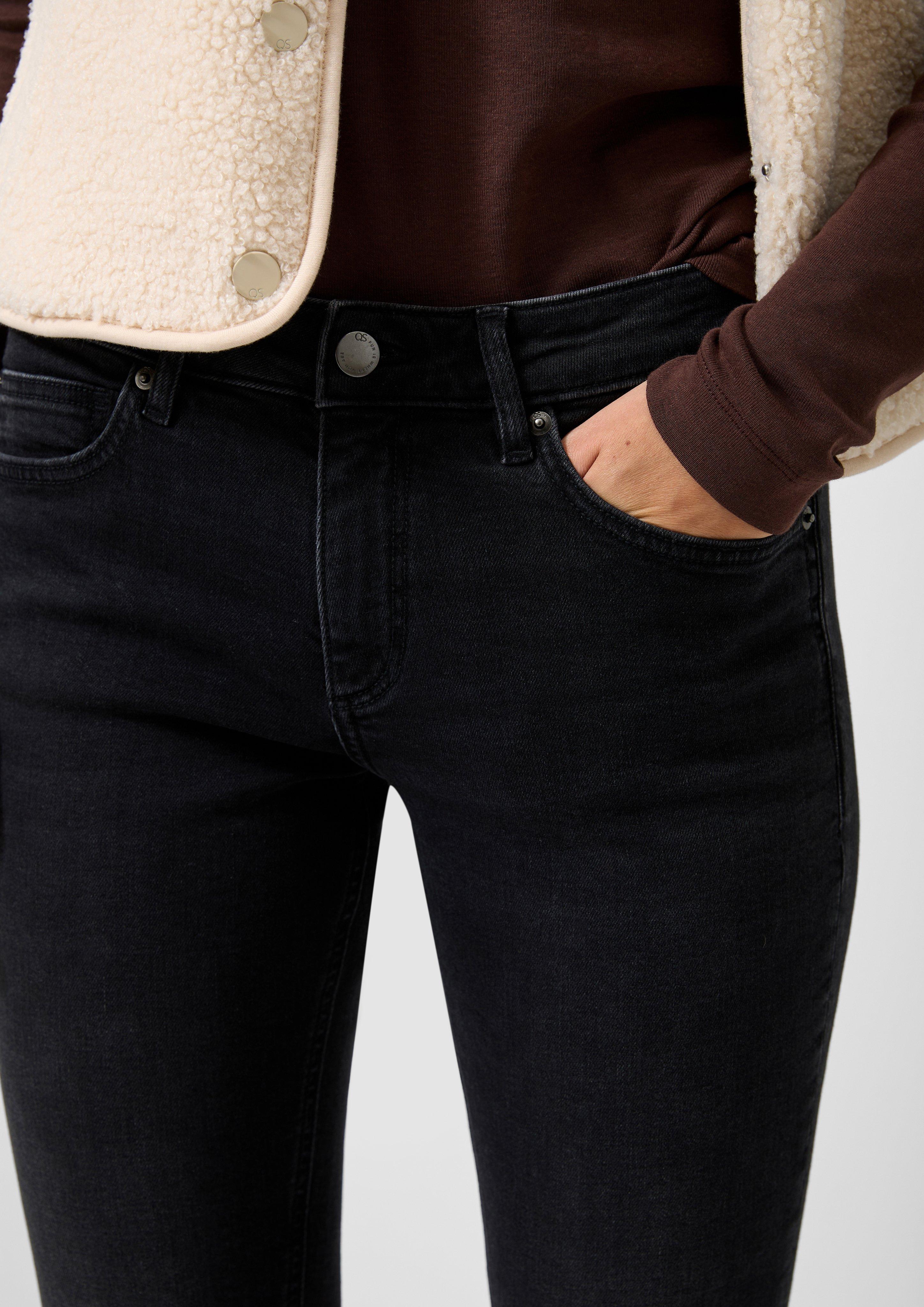 Femmes Jean skinny / coupe skinny / taille mi-haute / jambe skinny en noir de QS