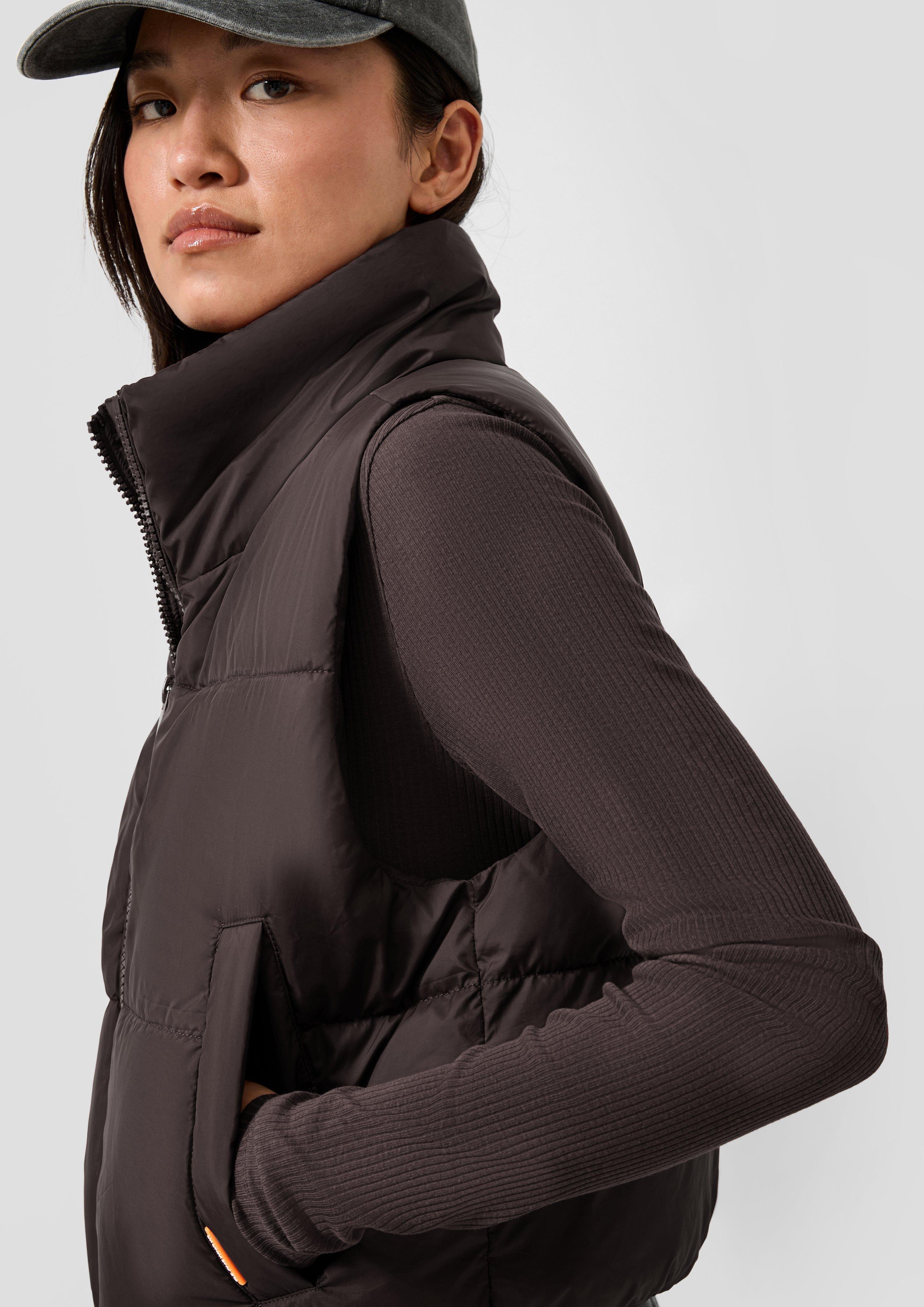 Femmes Gilet d'extérieur en brun de QS