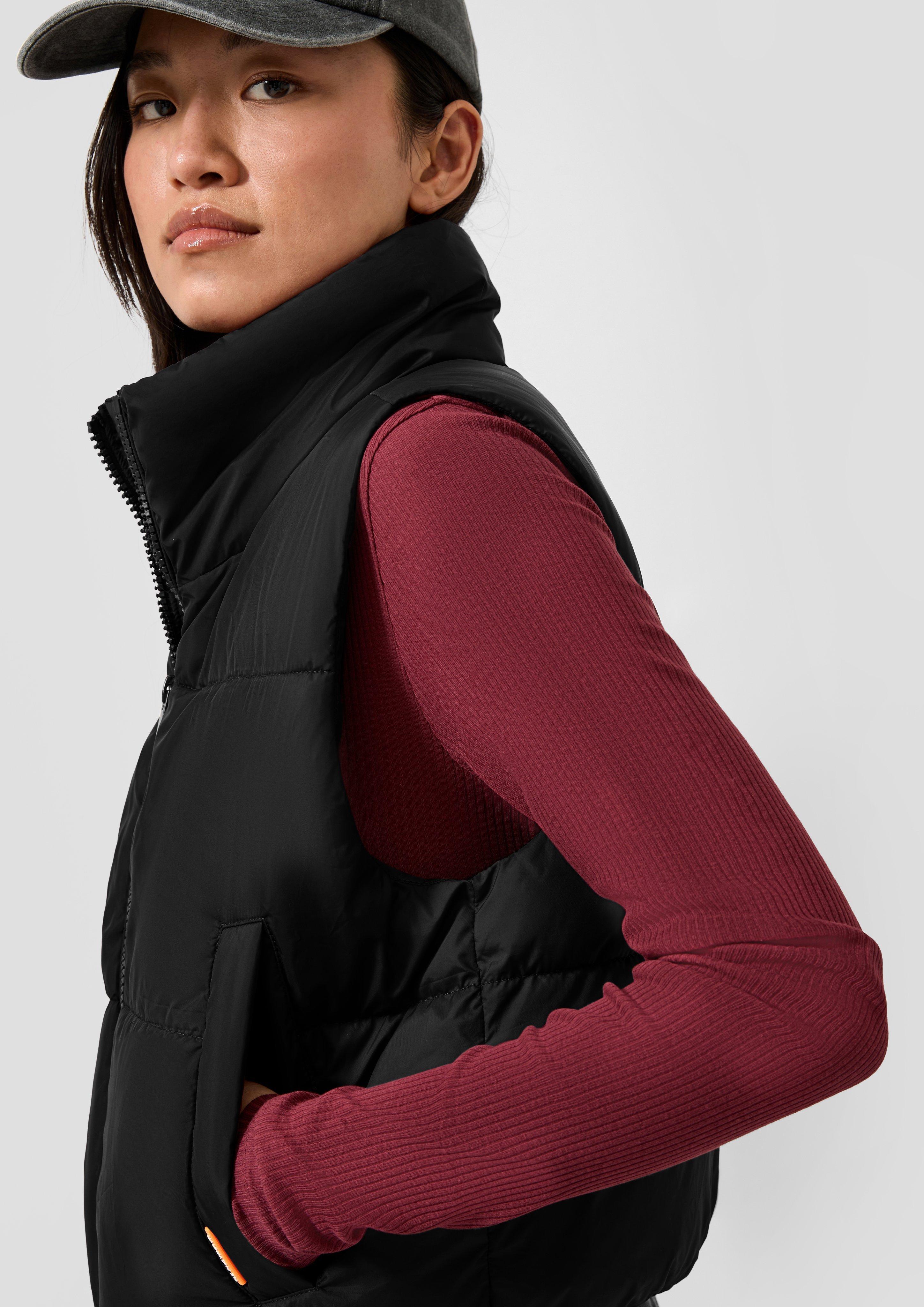 Femmes Gilet d'extérieur en noir de QS