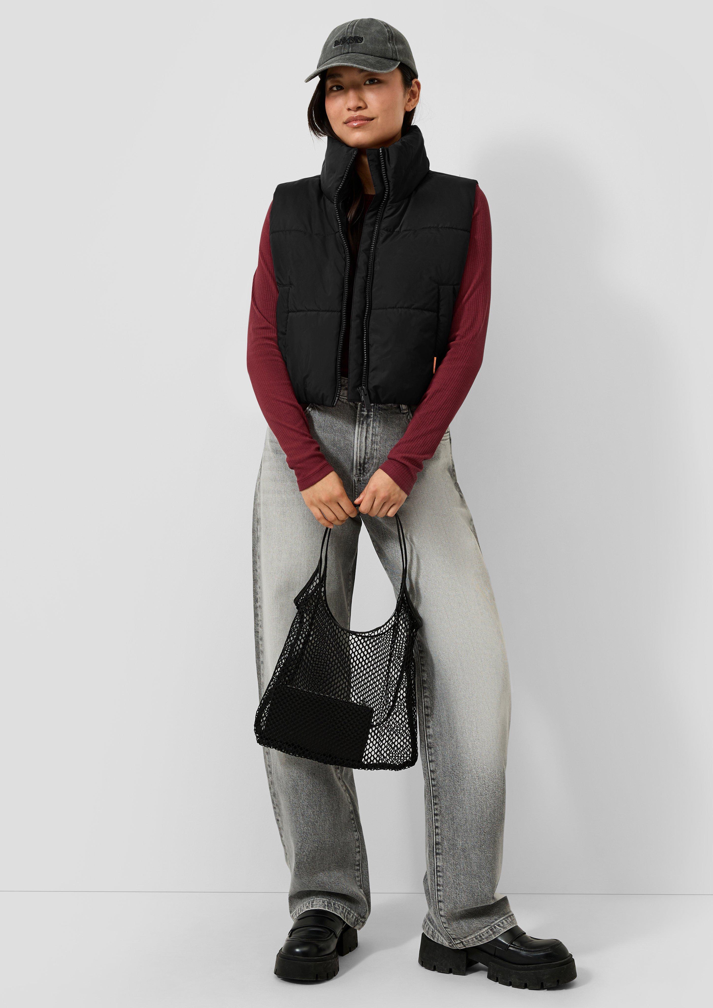 Femmes Gilet d'extérieur en noir de QS