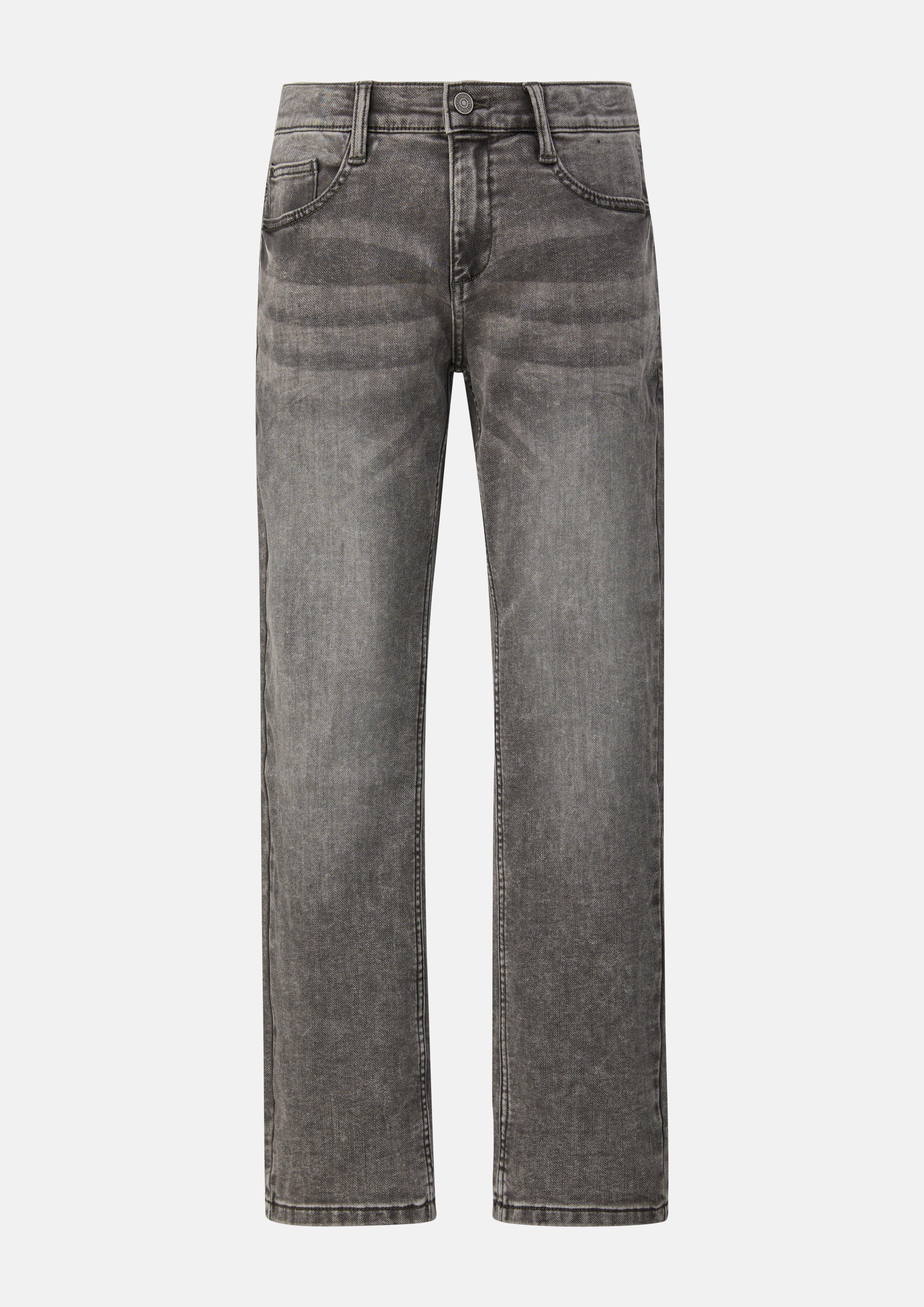 Junior Jeans Pete / Regular Fit / Mid Rise / Straight Leg / zacht en warm van binnen in grijs van s.Oliver