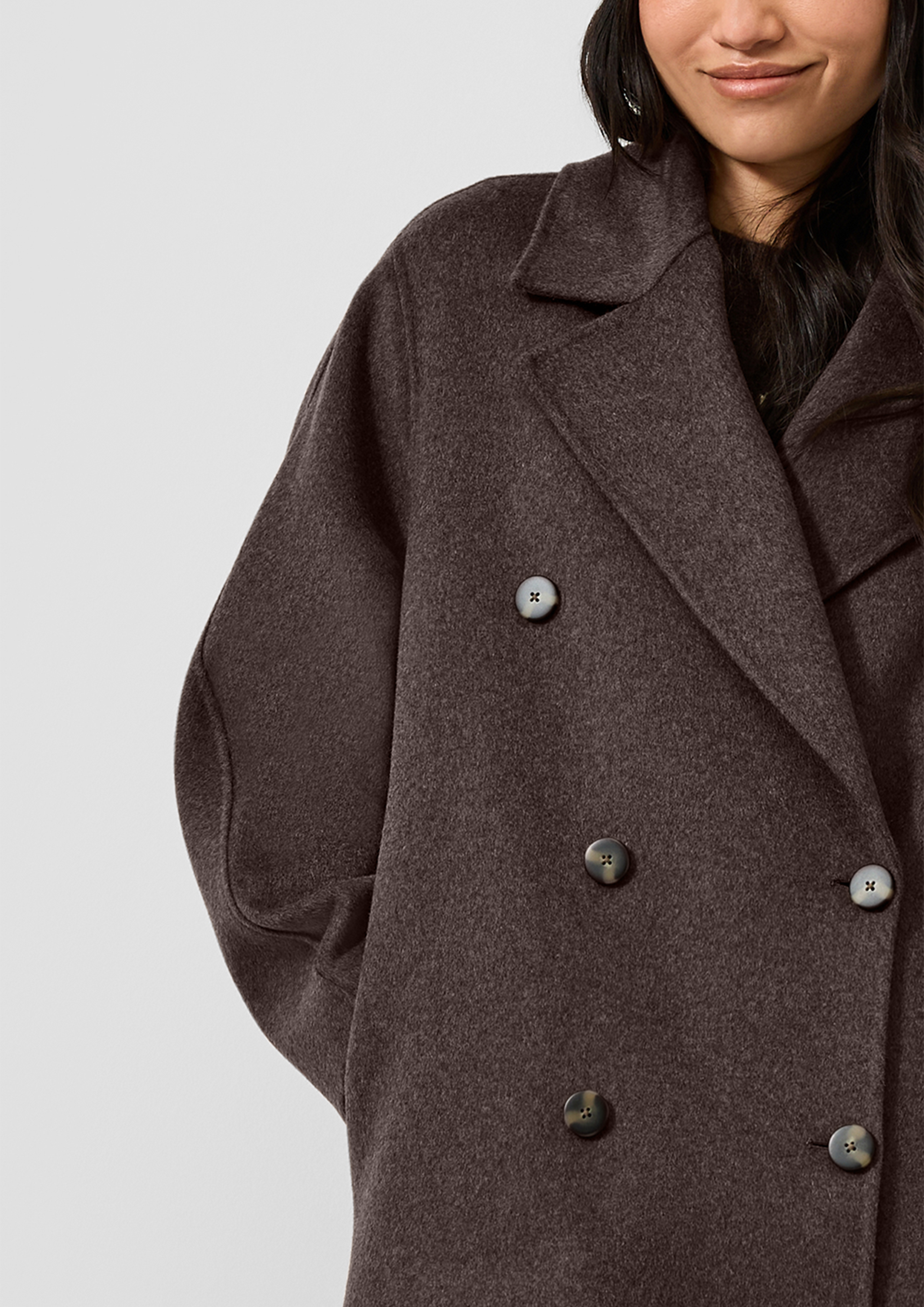 Femmes Manteau d'extérieur en brun de QS