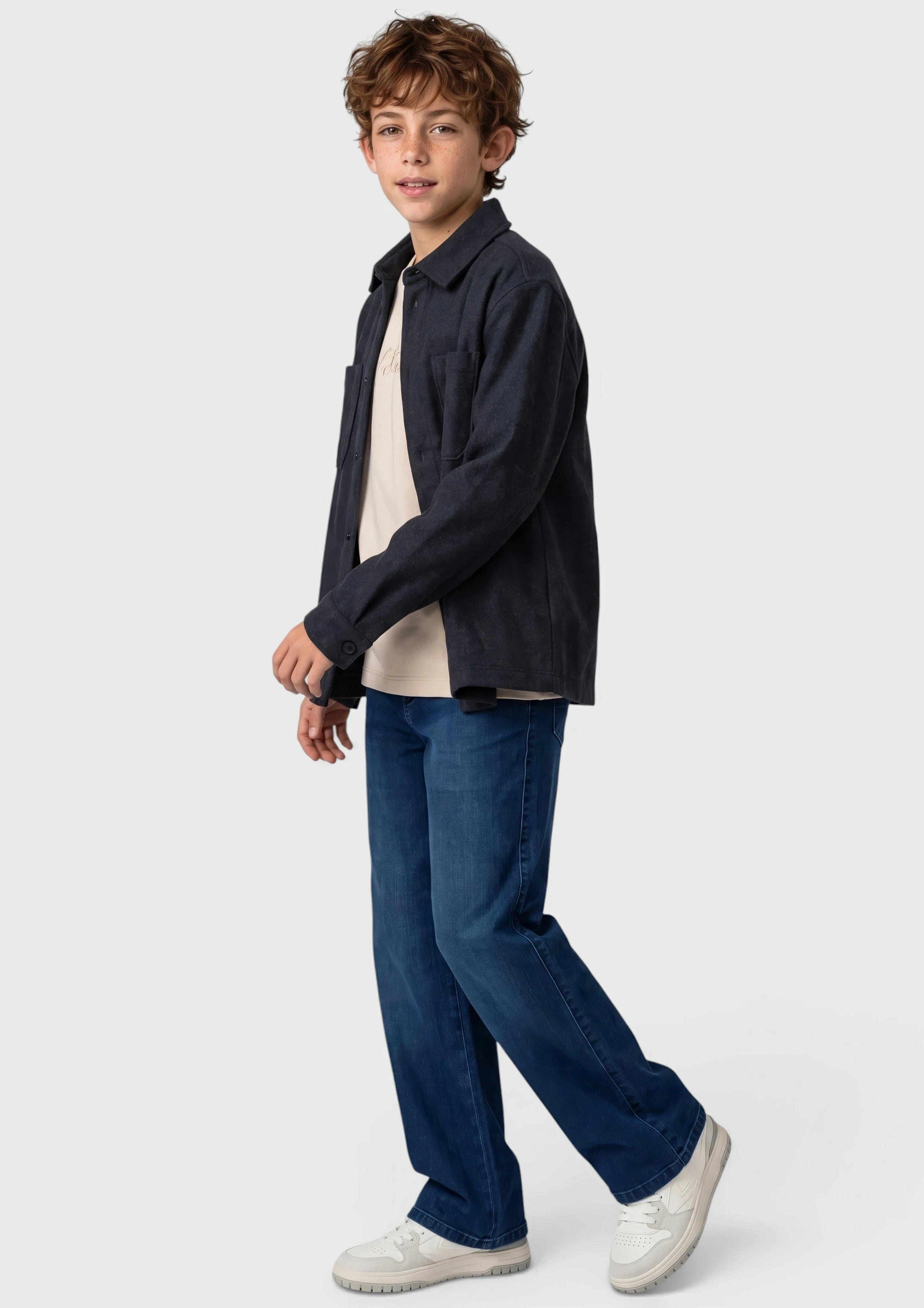 Kids Wool-Look Overshirt in black by s.Oliver