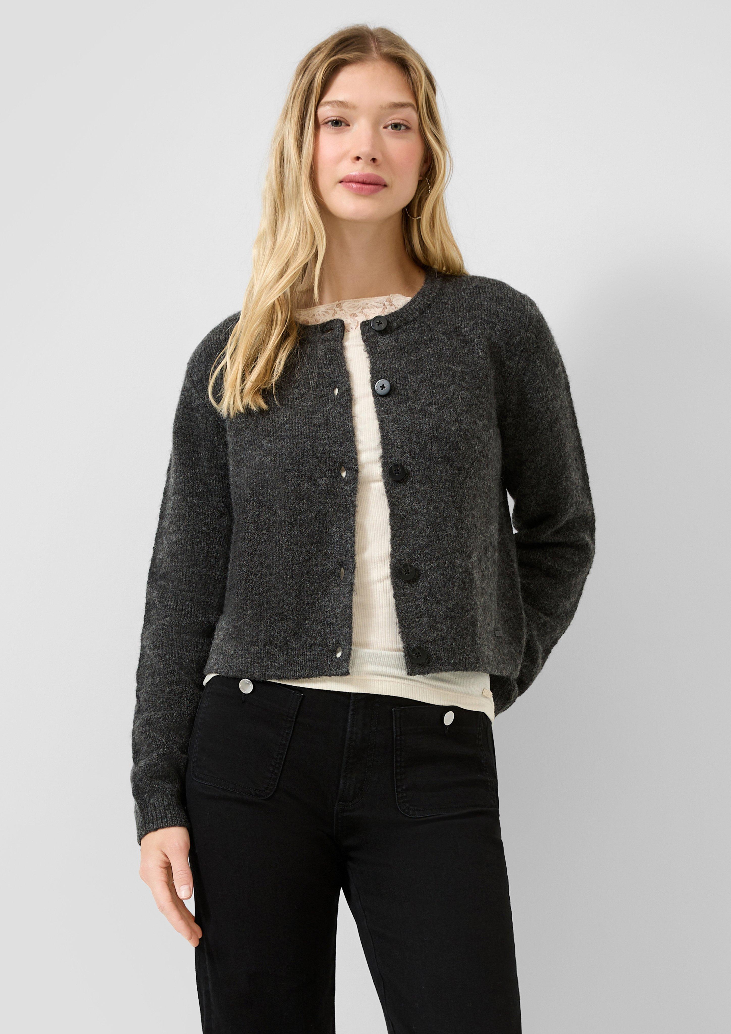 Cardigan in dark grey by QS