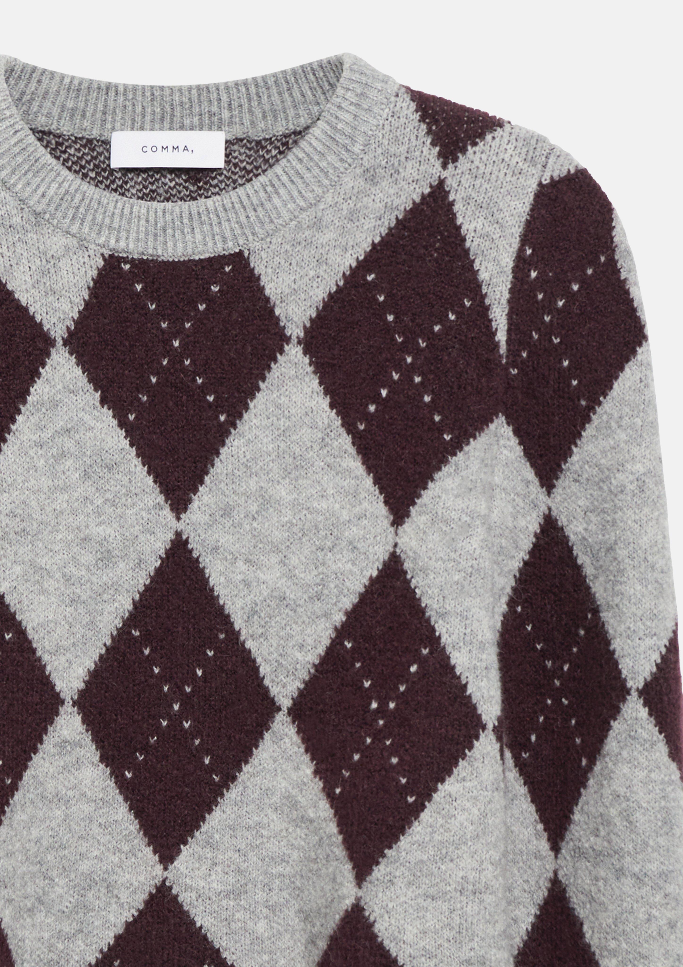 Strickpullover in grau von COMMA