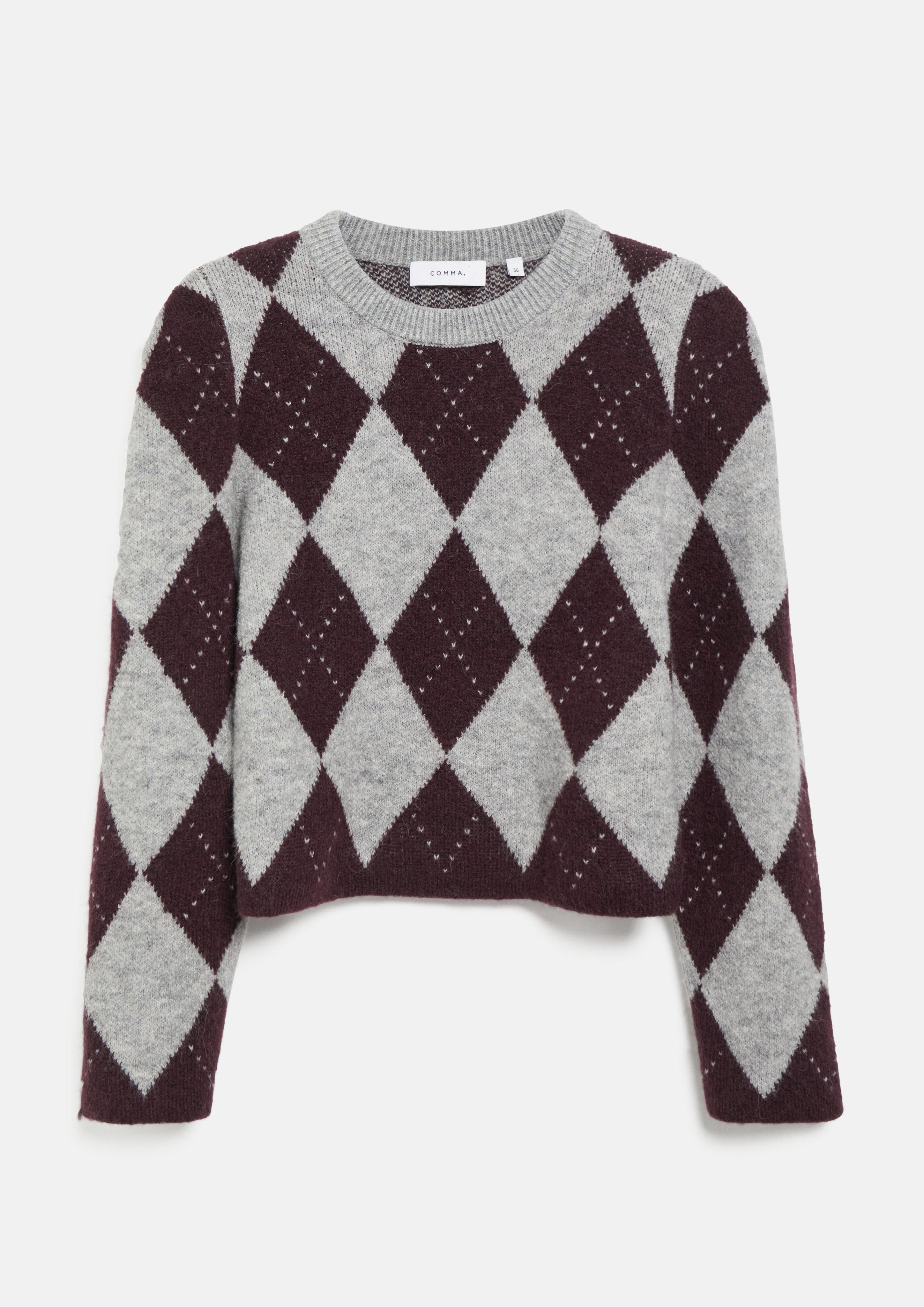 Strickpullover in grau von COMMA