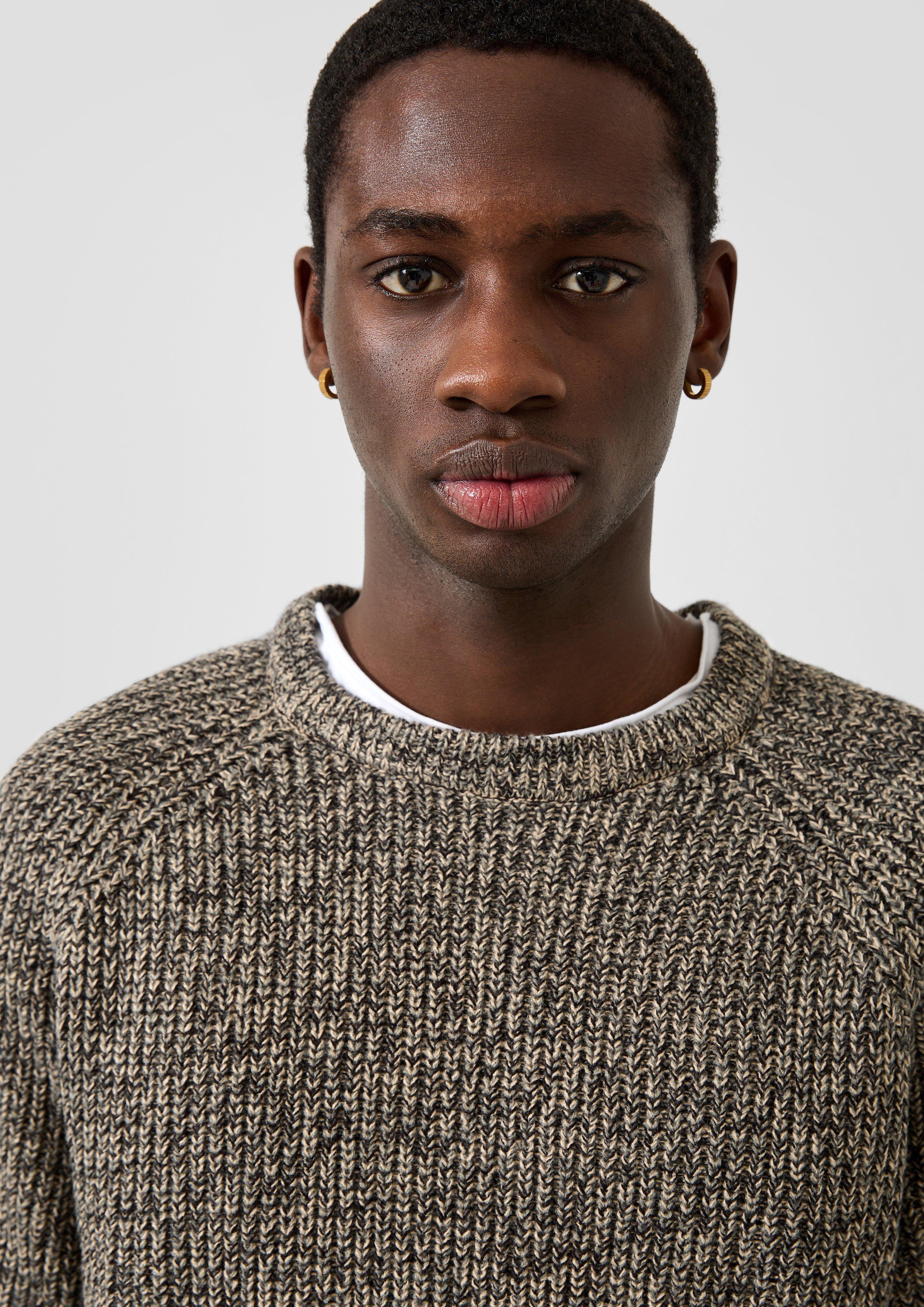 Men Knitted pullover in brown by QS