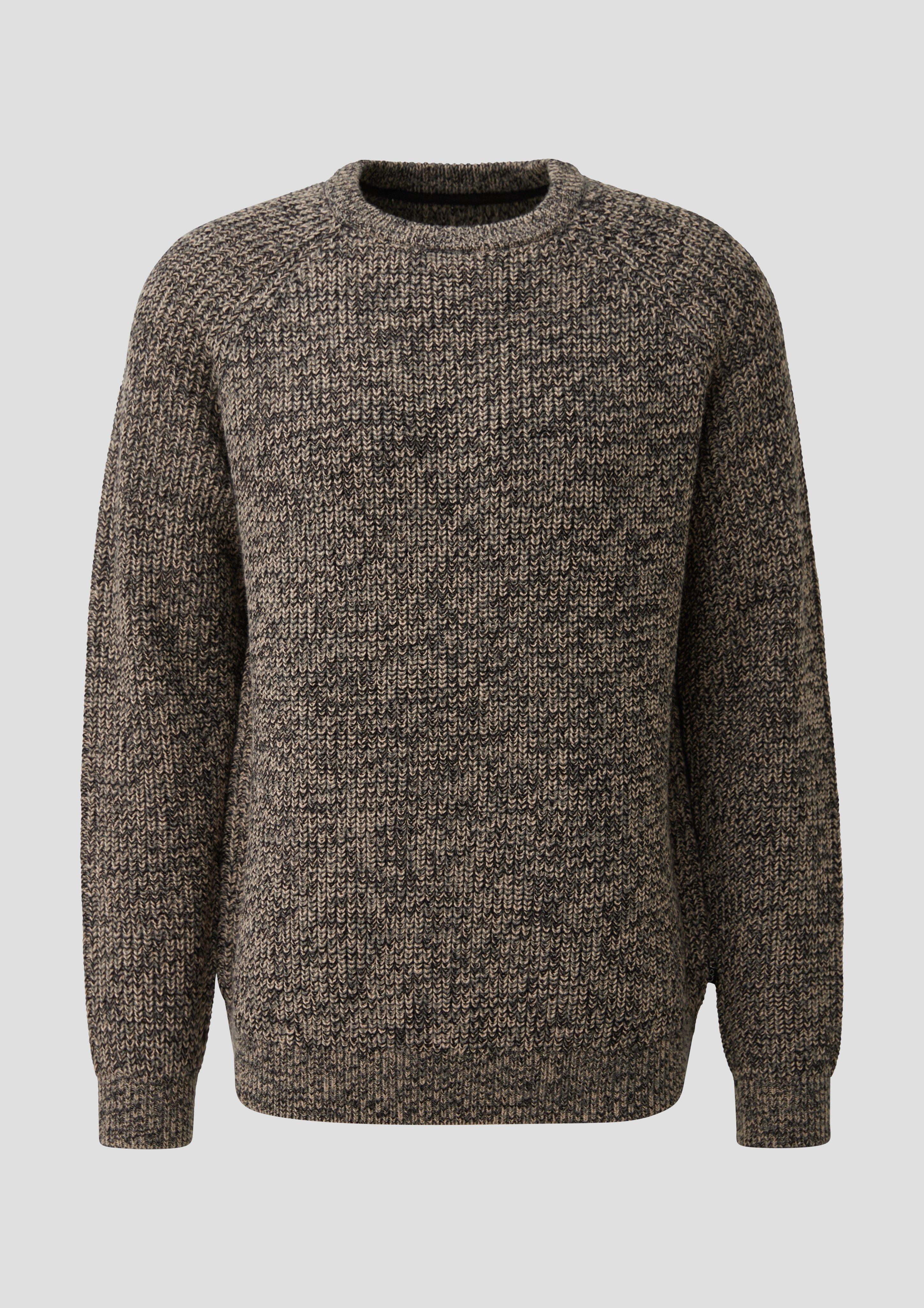 Men Knitted pullover in brown by QS