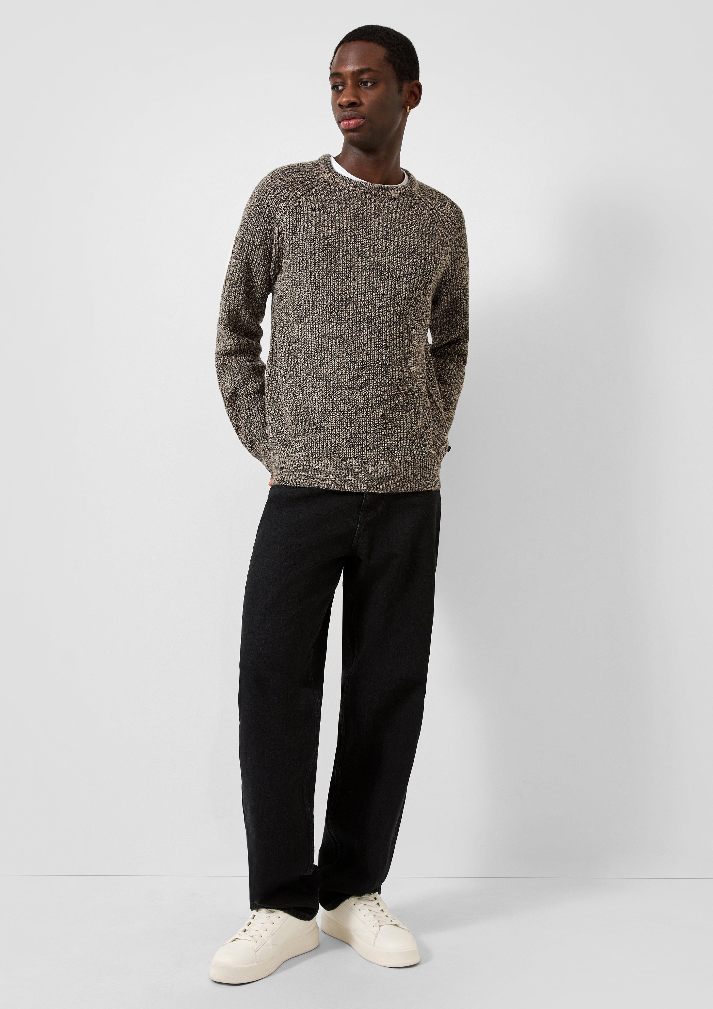 Men Knitted pullover in brown by QS