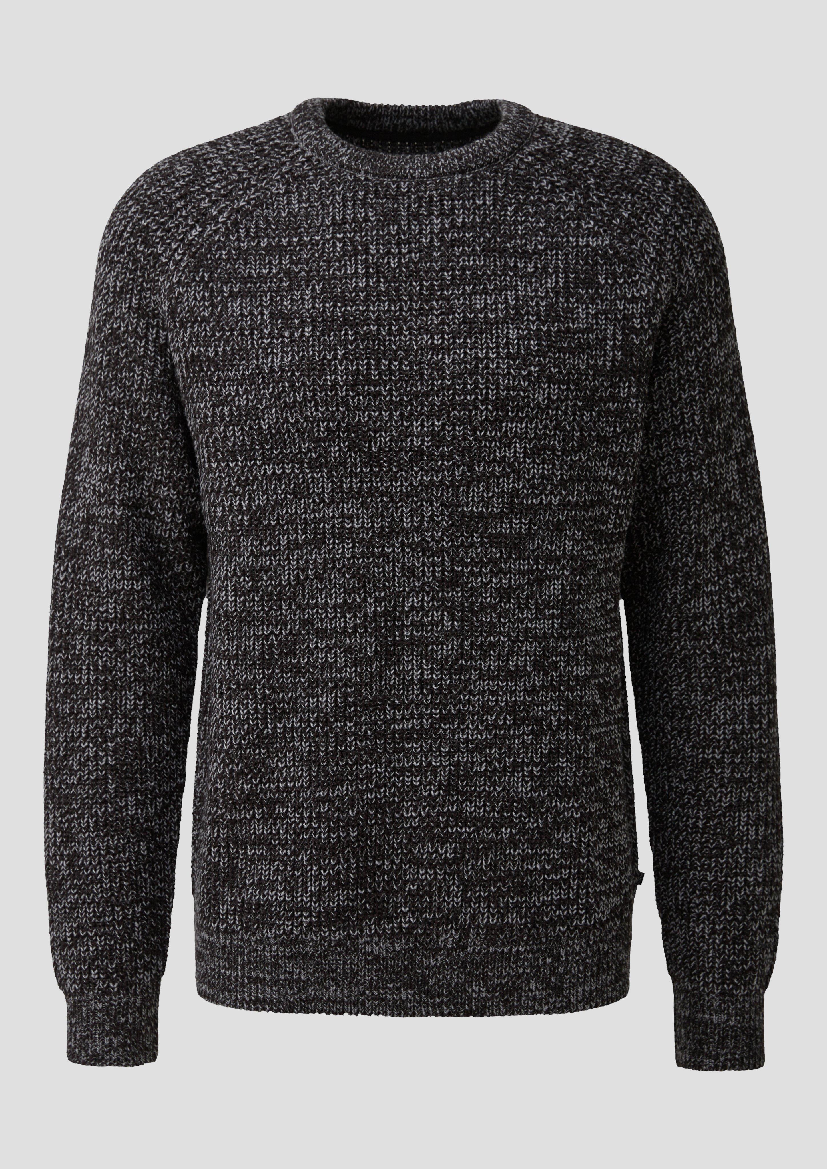Hommes Pull en tricot en noir de QS