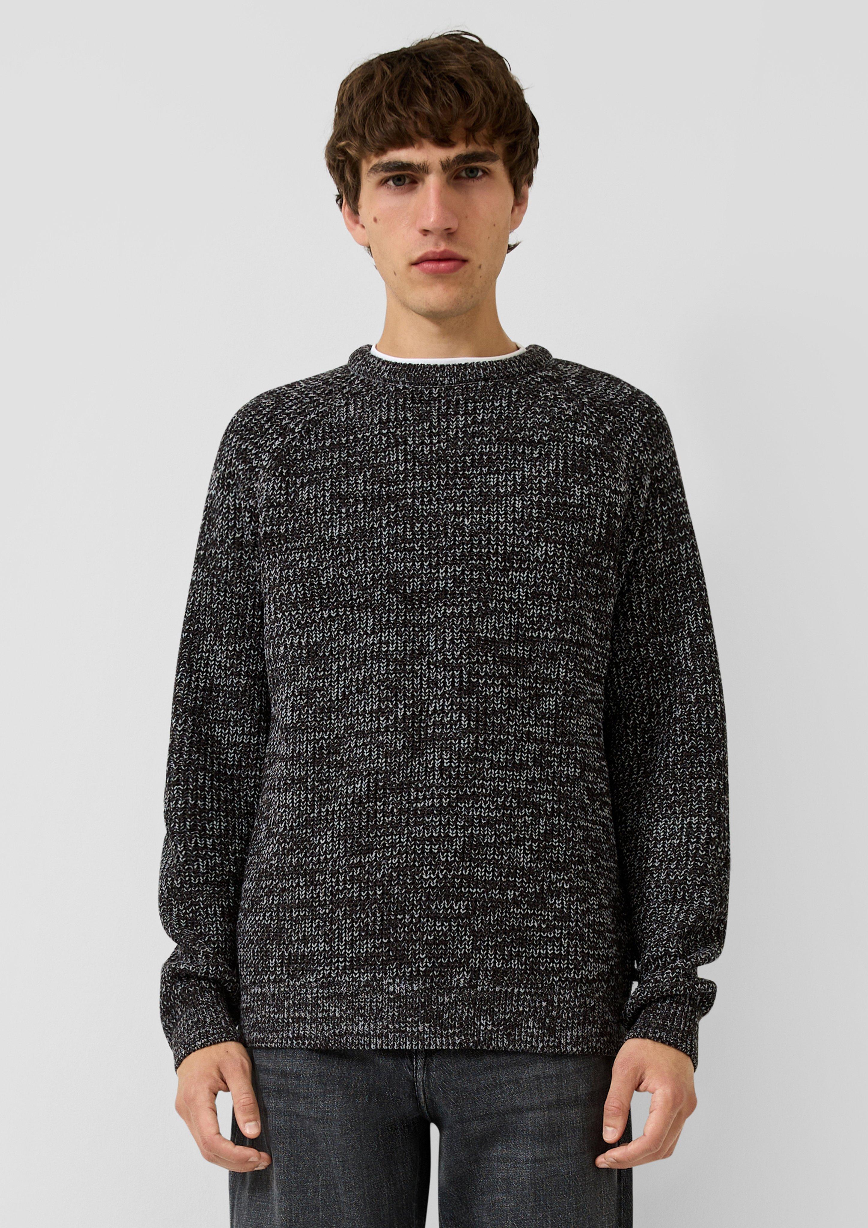 Hommes Pull en tricot en noir de QS