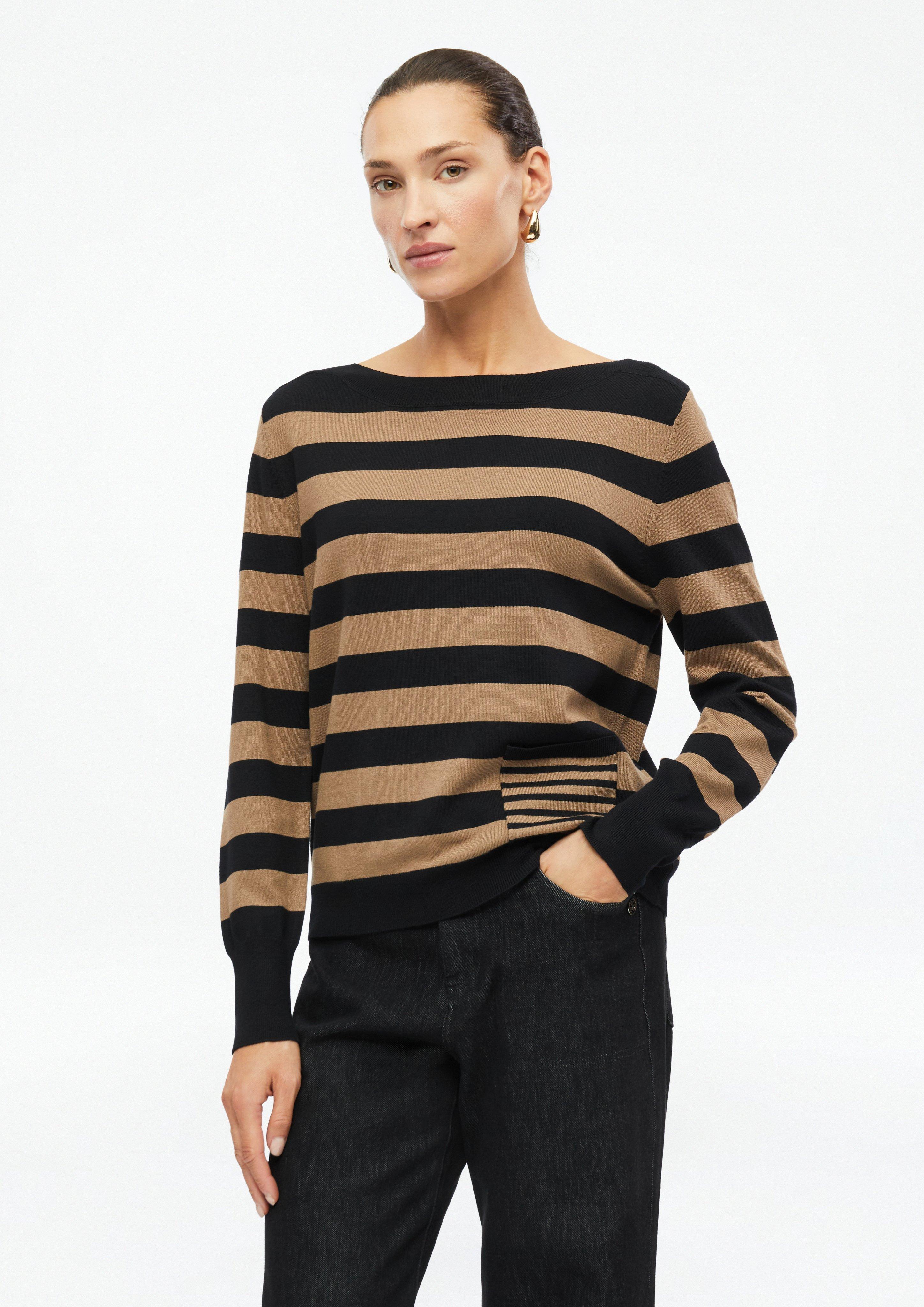 Knitted pullover in sand by s.Oliver BLACK LABEL
