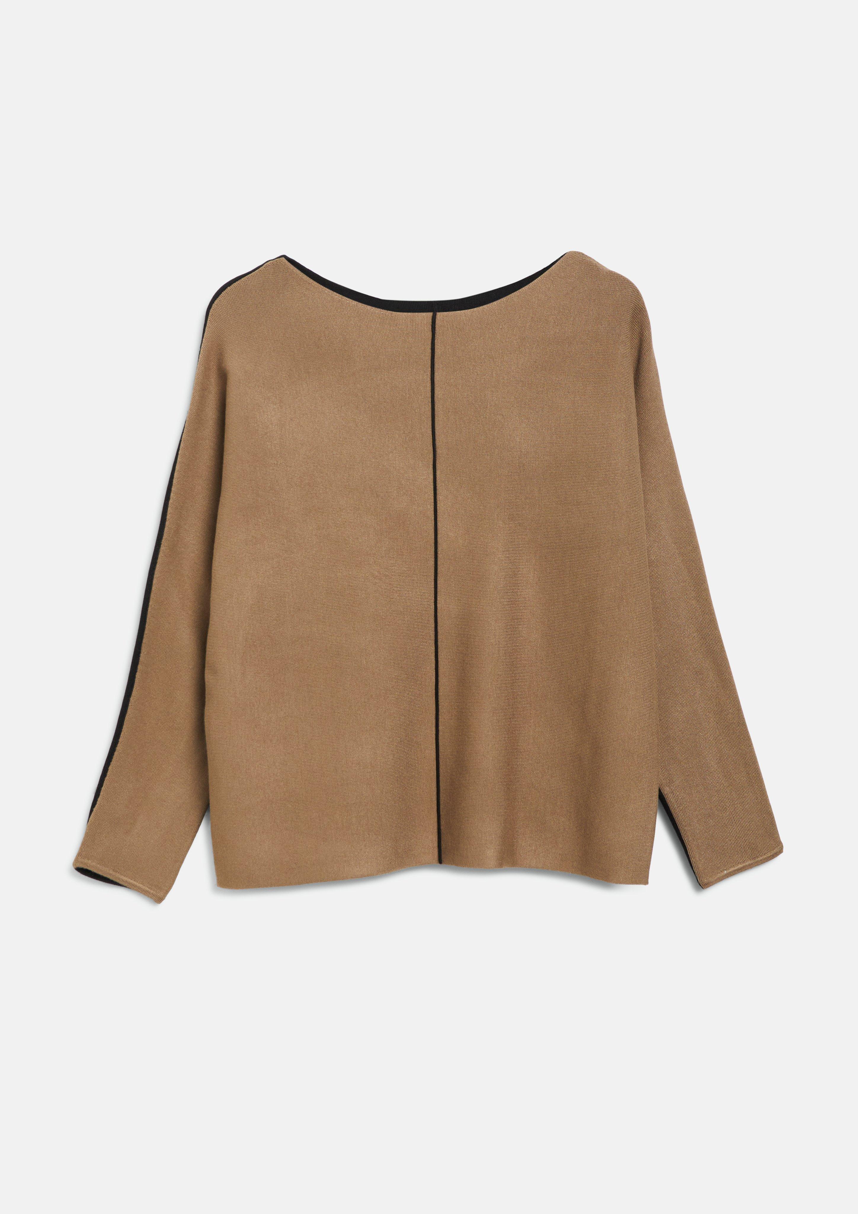 Pullover mit Colourblocking und Fledermausärmeln in Farbe braun von s.Oliver BLACK LABEL