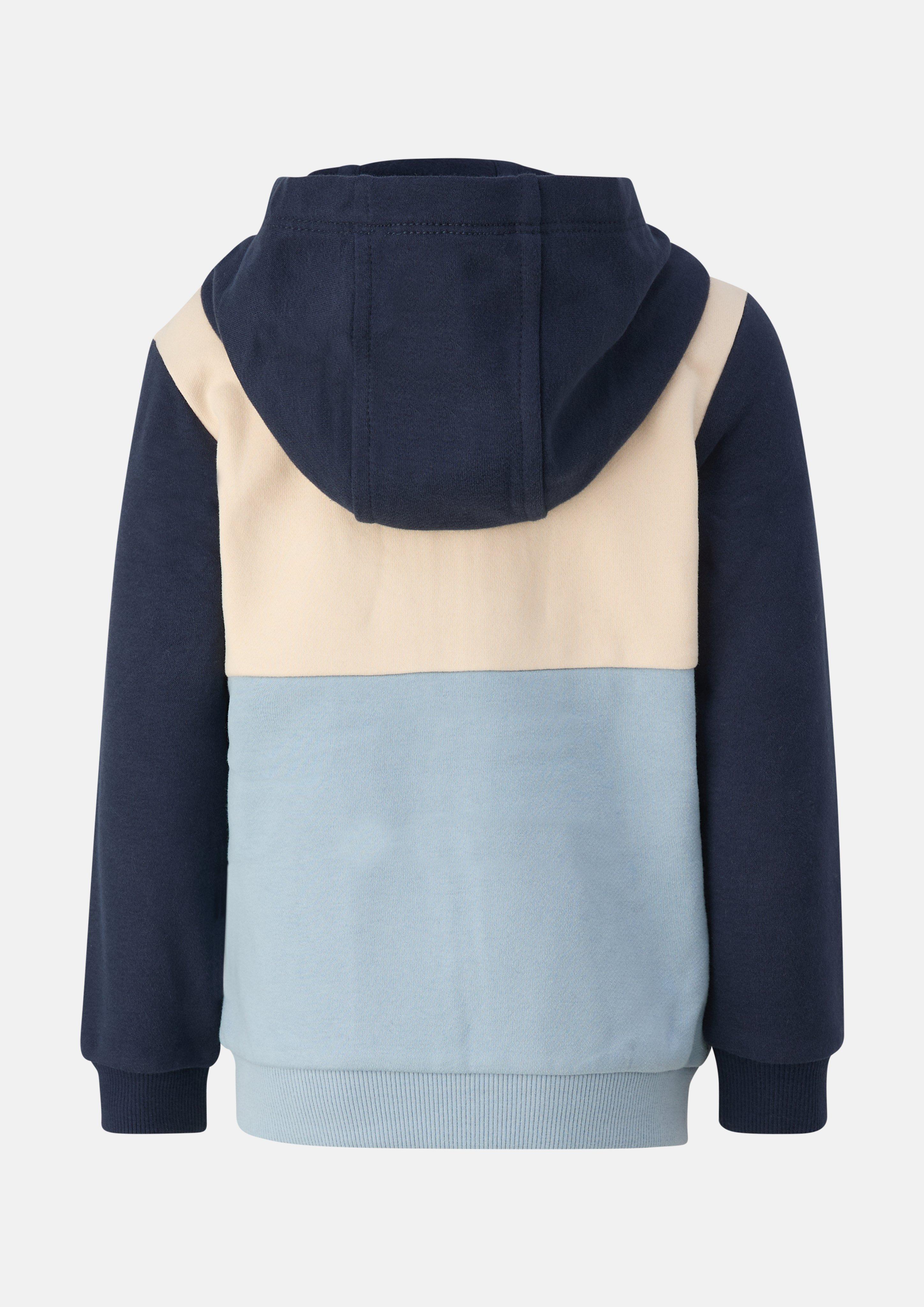 Kinder Kuschelige Sweatjacke mit Colour Blocking in beige von s.Oliver