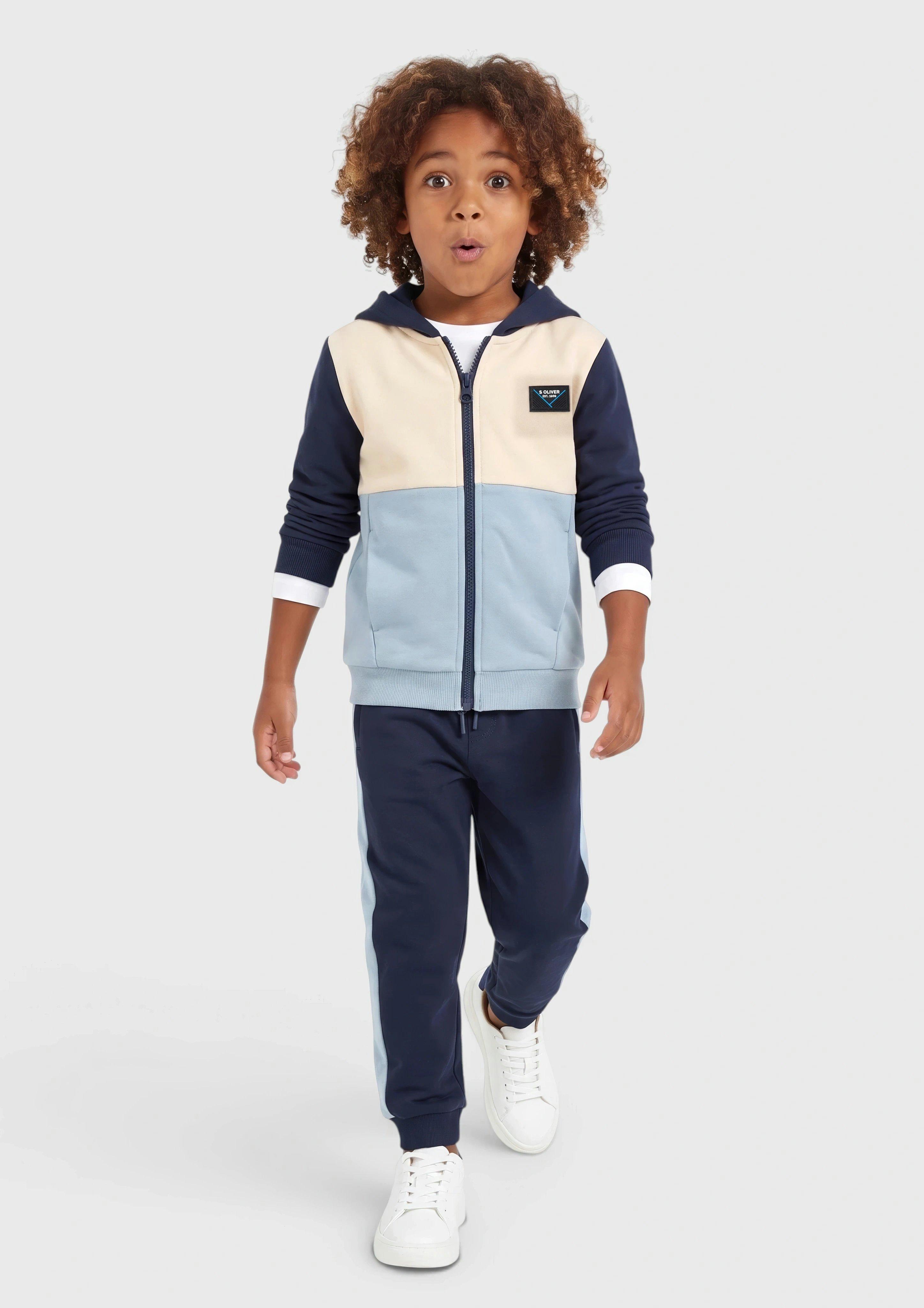Kinder Kuschelige Sweatjacke mit Colour Blocking in beige von s.Oliver