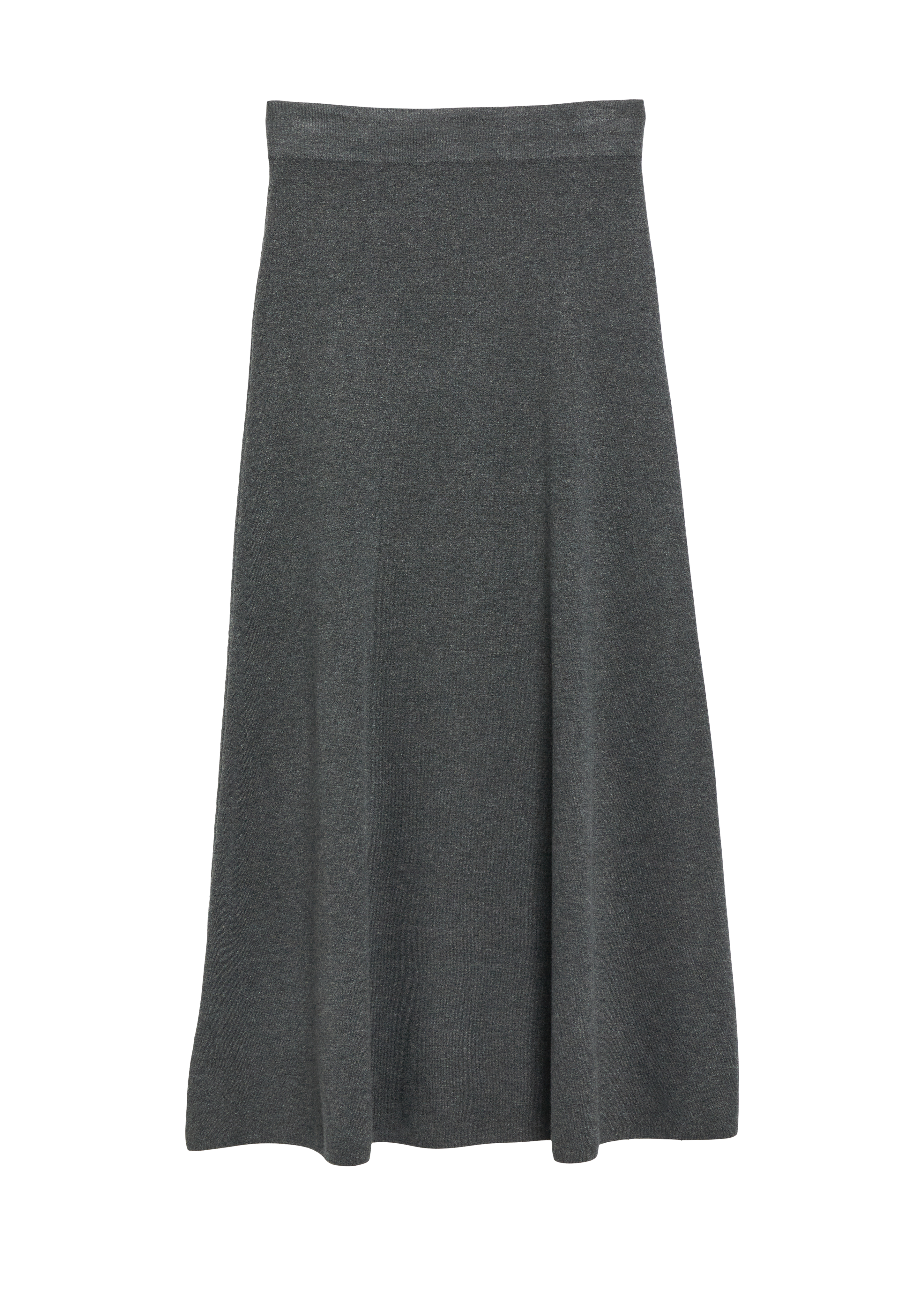 Uitlopende gebreide rok met elastische tailleband