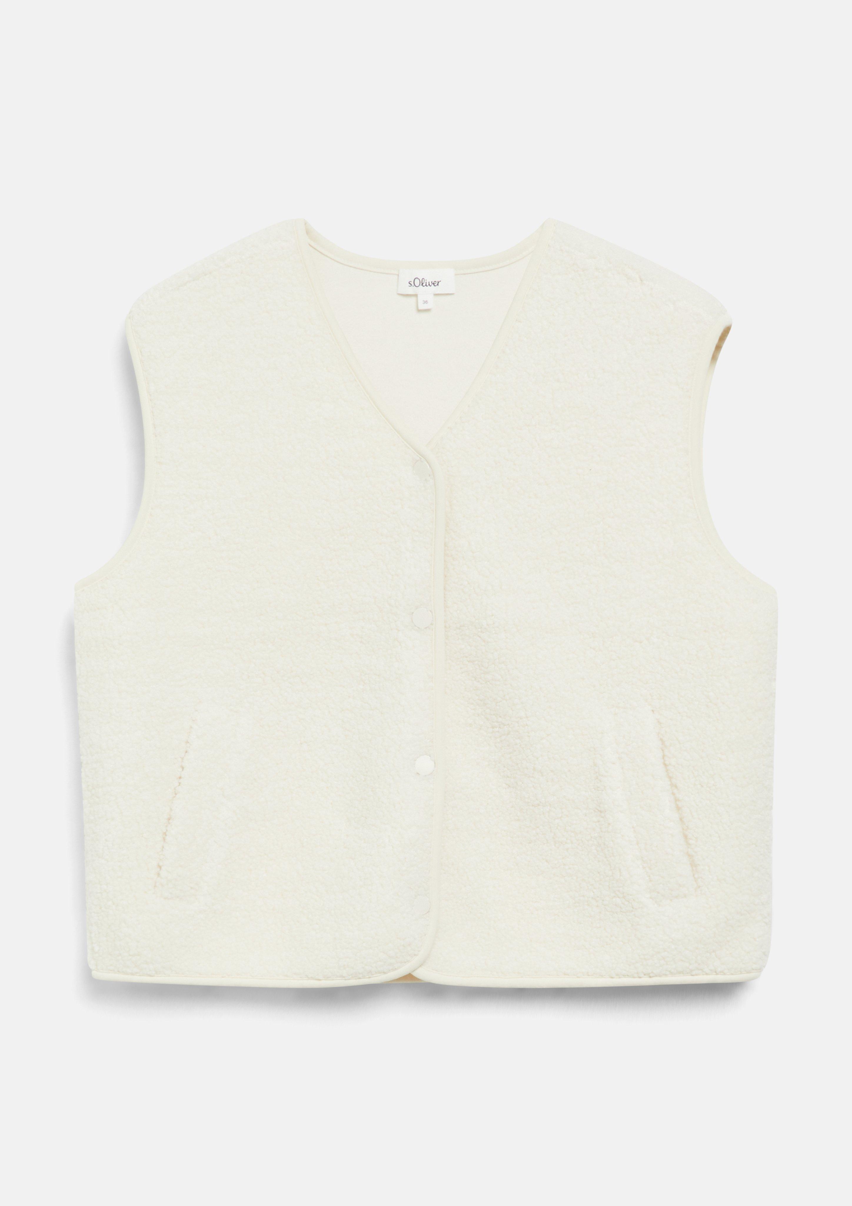 Dames Teddy-vest met relaxte pasvorm in  van s.Oliver