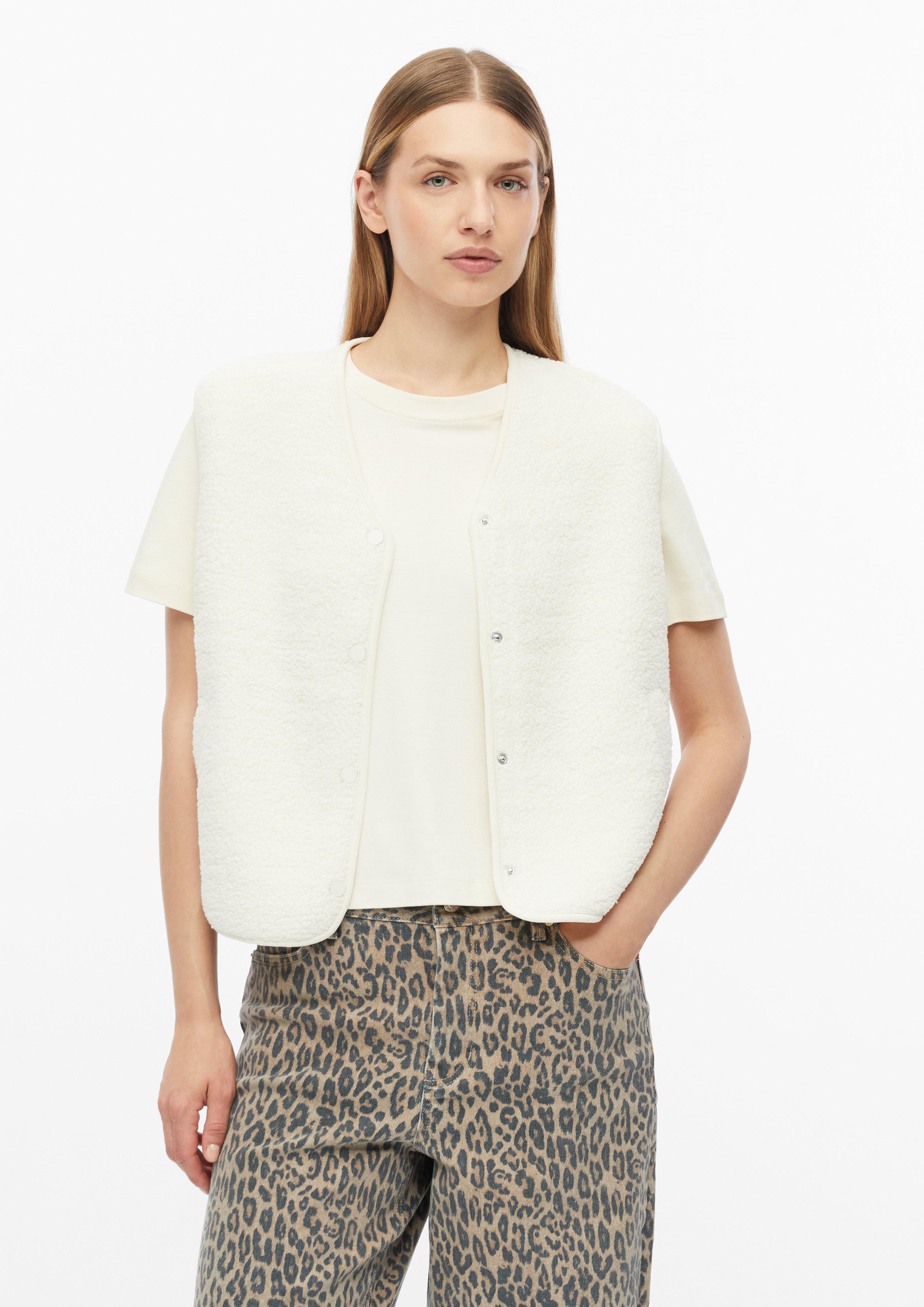 Damen Teddy-Weste im Relaxed Fit in beige von s.Oliver