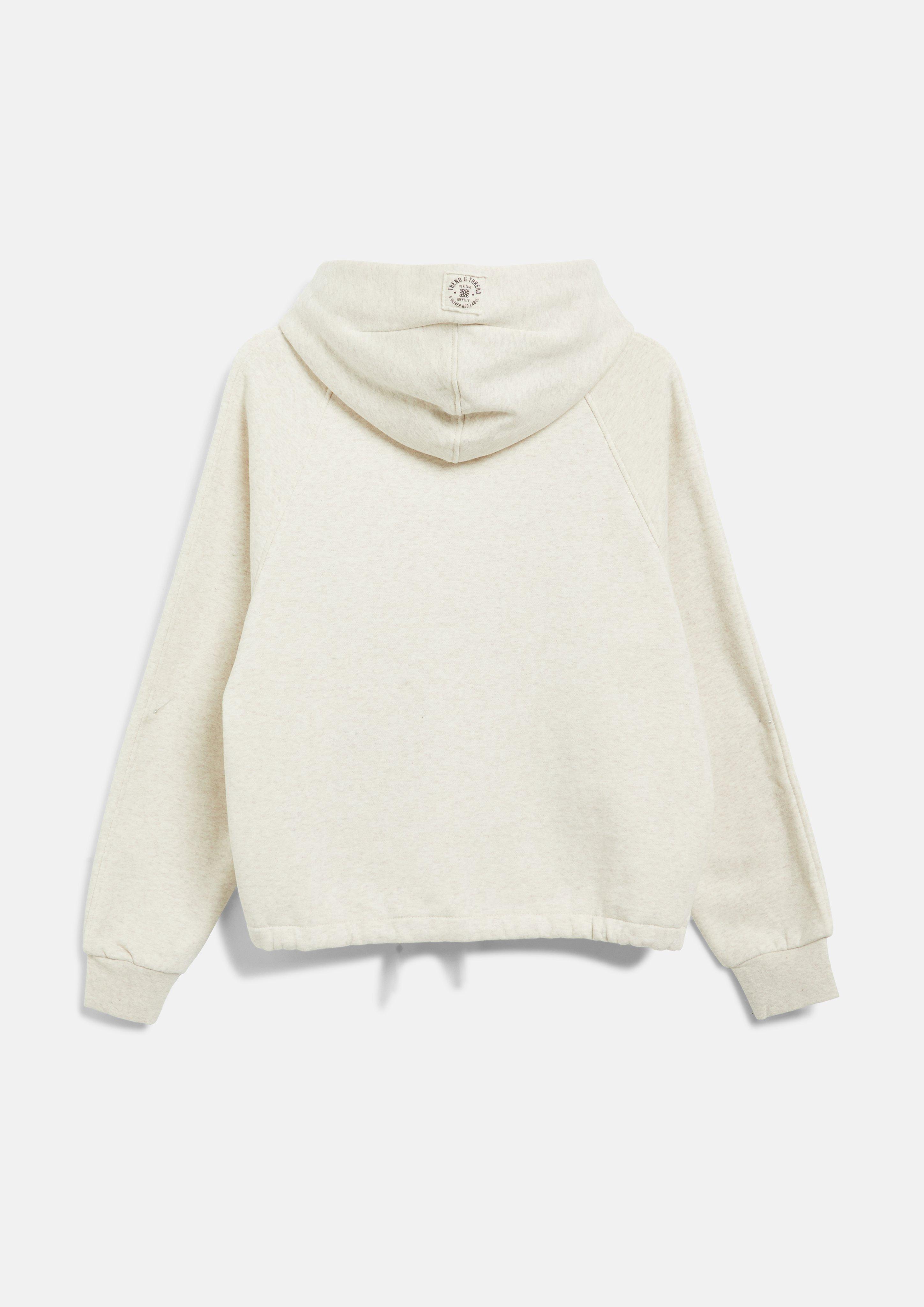 Damen Weiche Sweatshirt-Jacke in Oversize in beige von s.Oliver