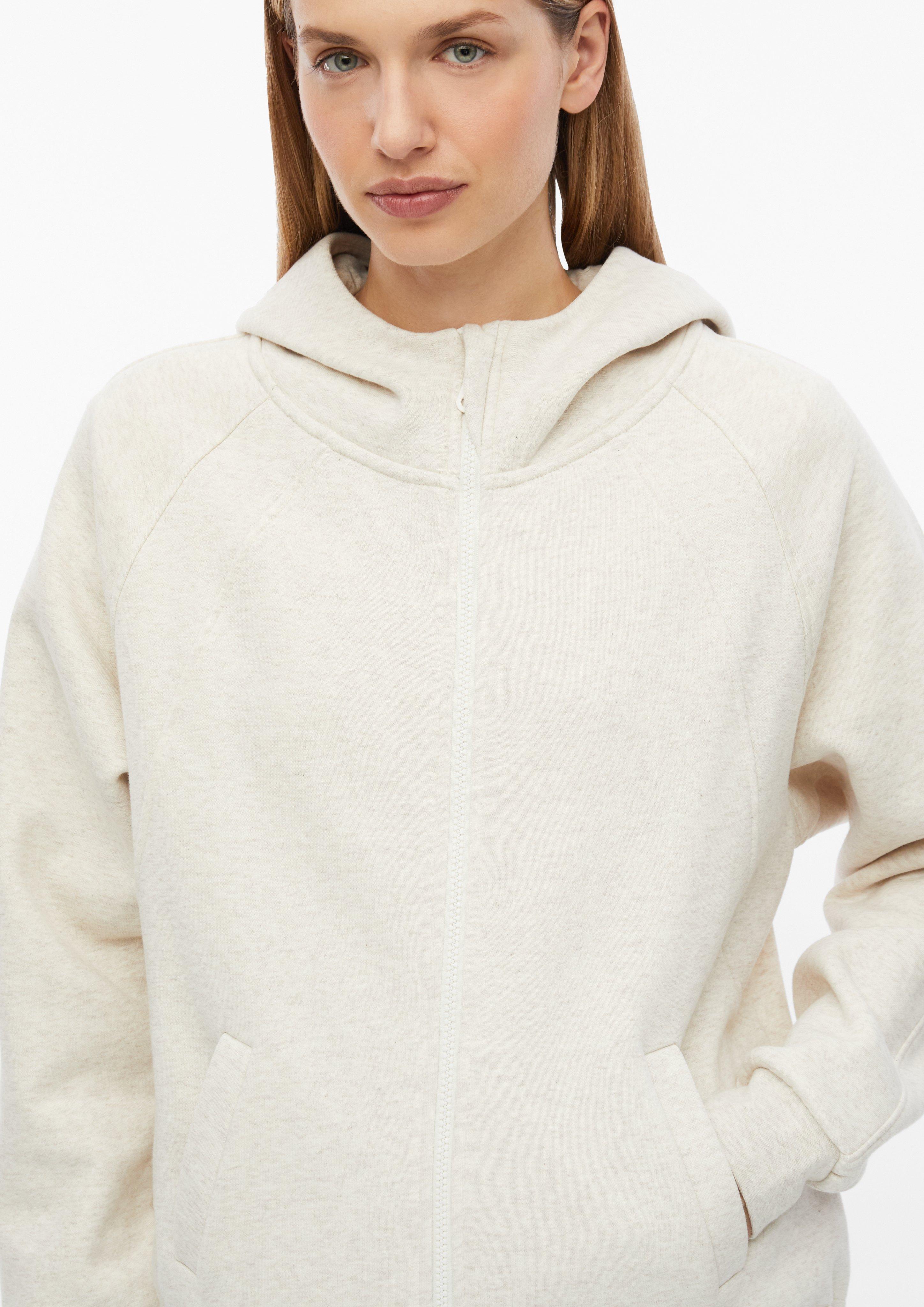 Dames Zacht sweatshirtjack in oversized model in beige van s.Oliver