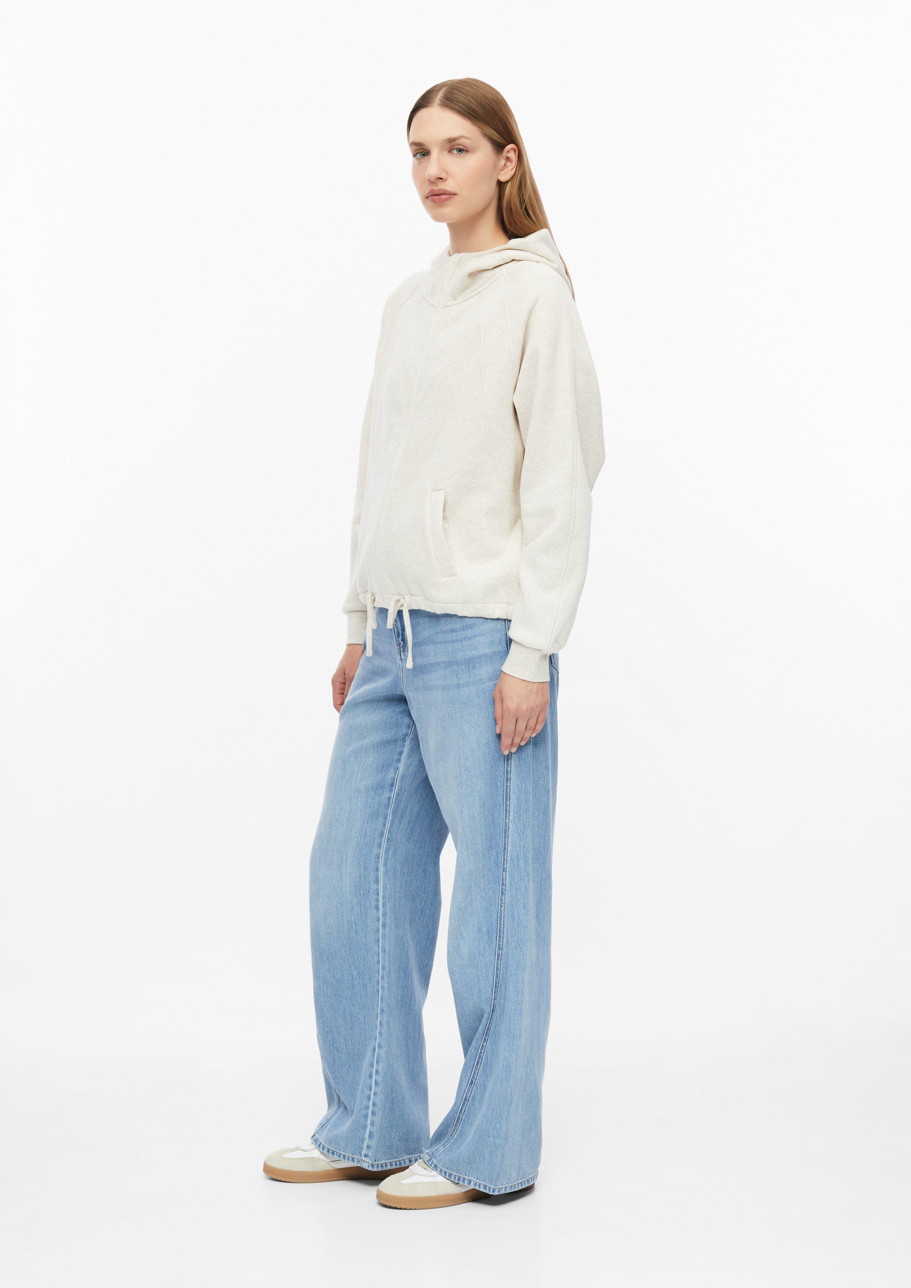 Dames Zacht sweatshirtjack in oversized model in beige van s.Oliver