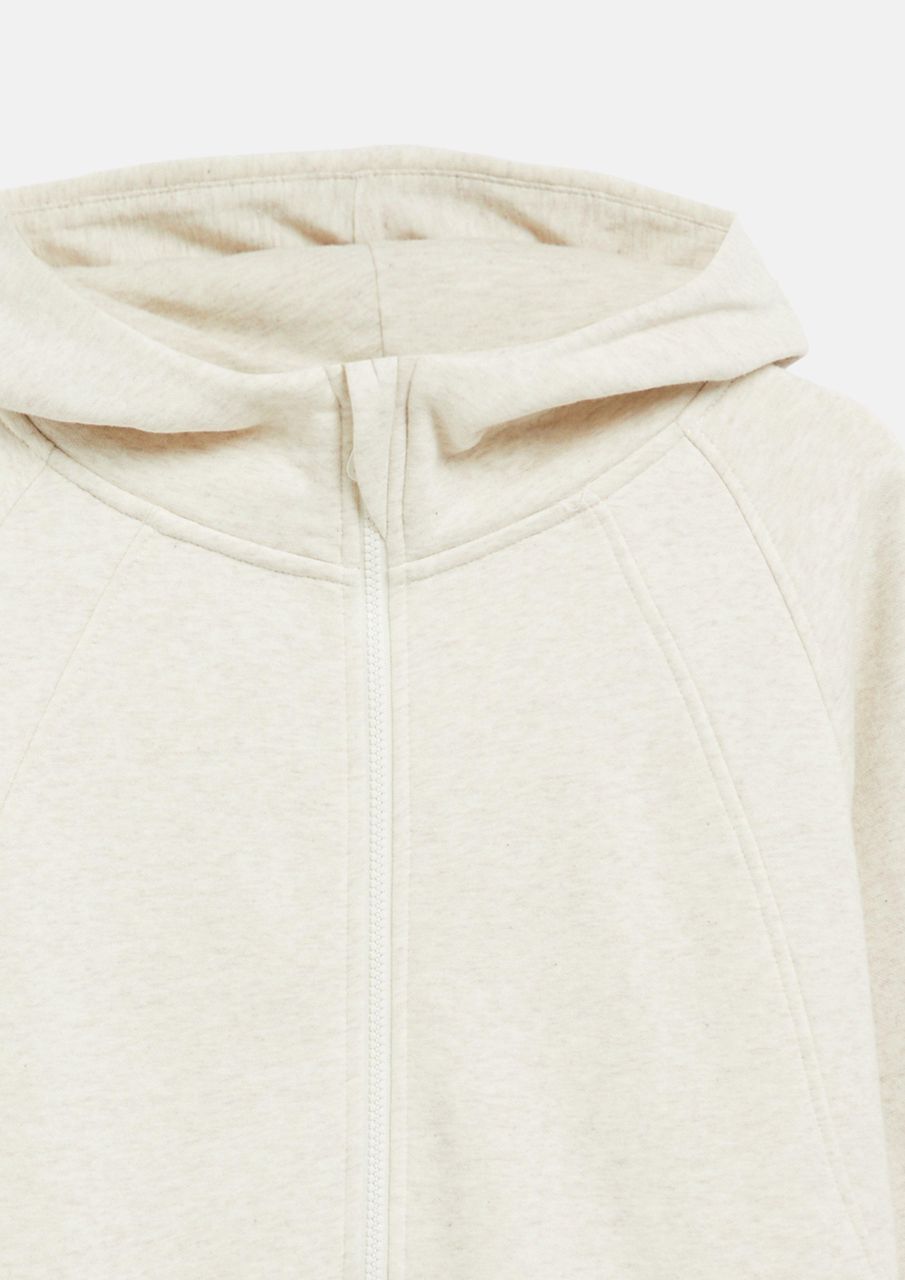 Dames Zacht sweatshirtjack in oversized model in beige van s.Oliver