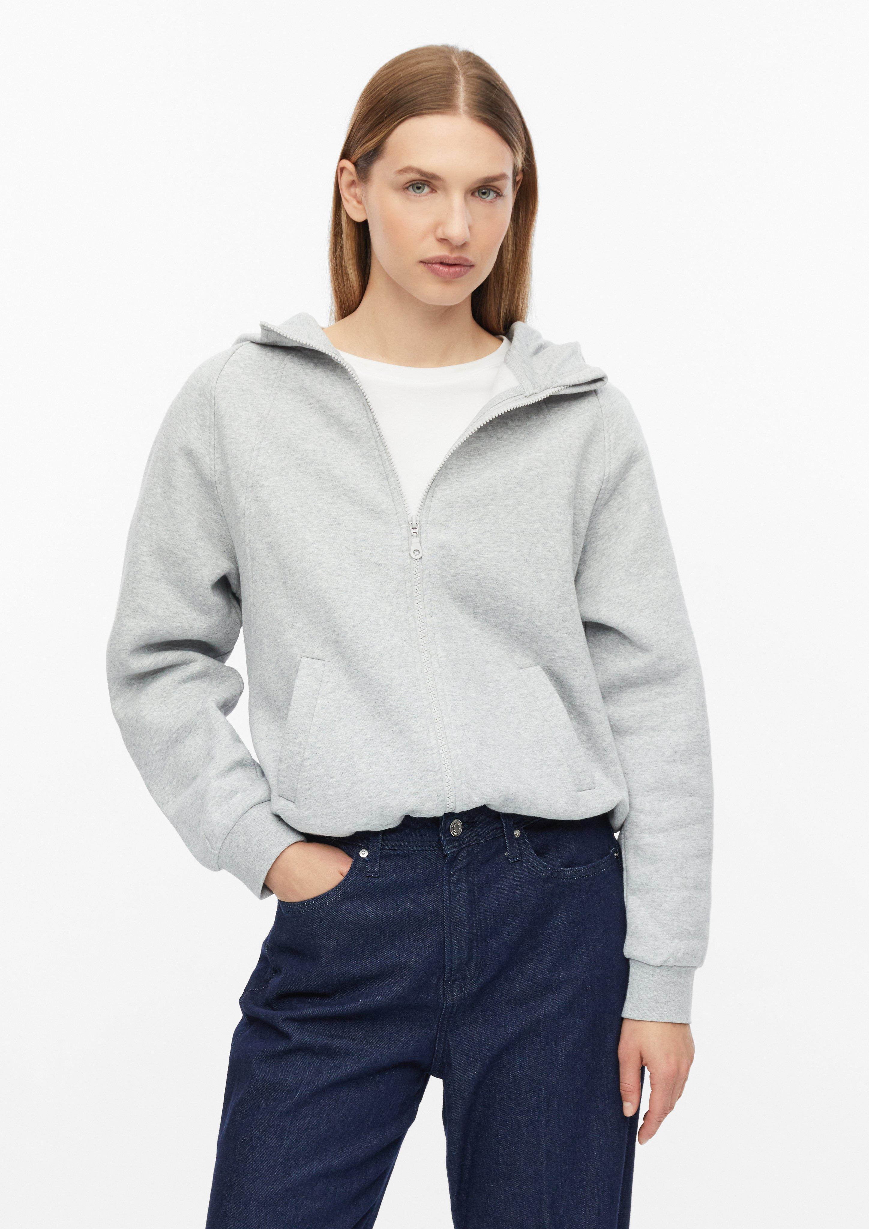 Veste sweat-shirt douce et oversize en gris chiné de s.Oliver