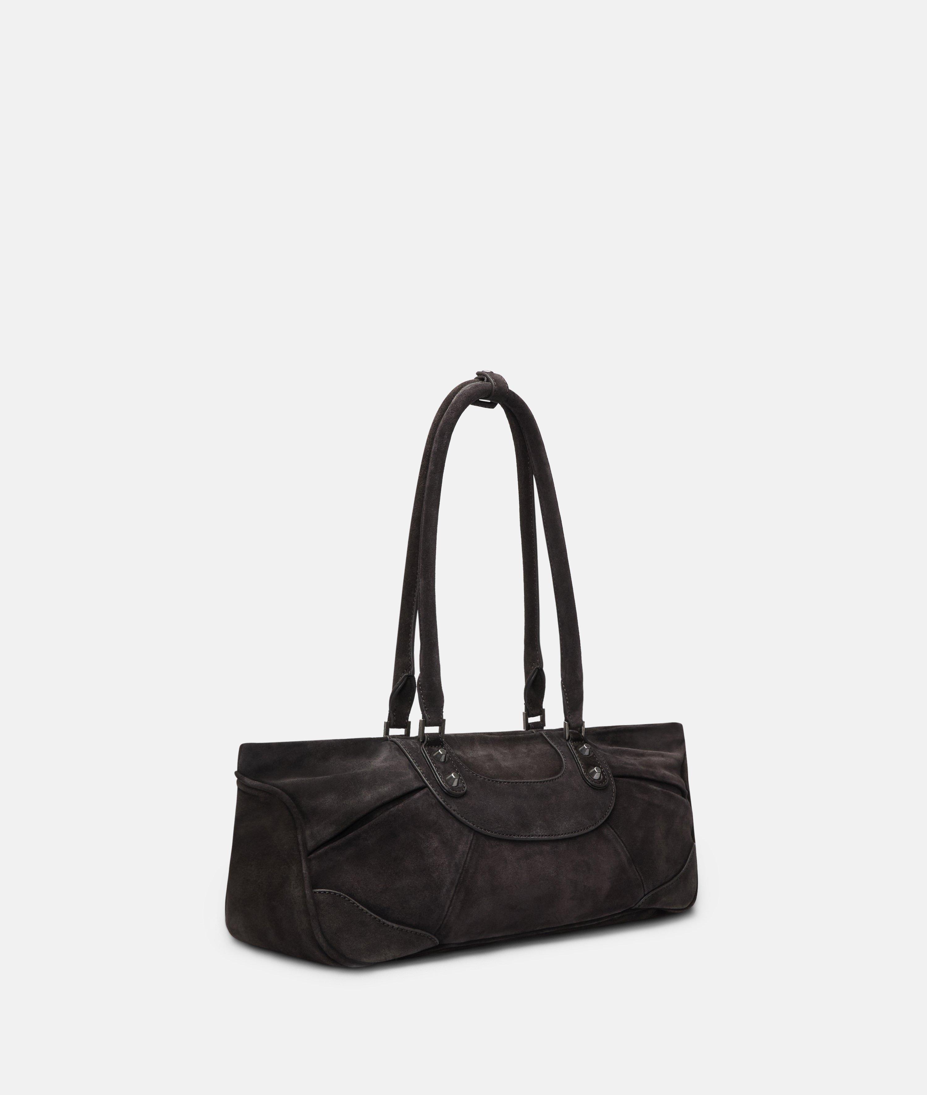 Satchel en brun, olive & jaune
