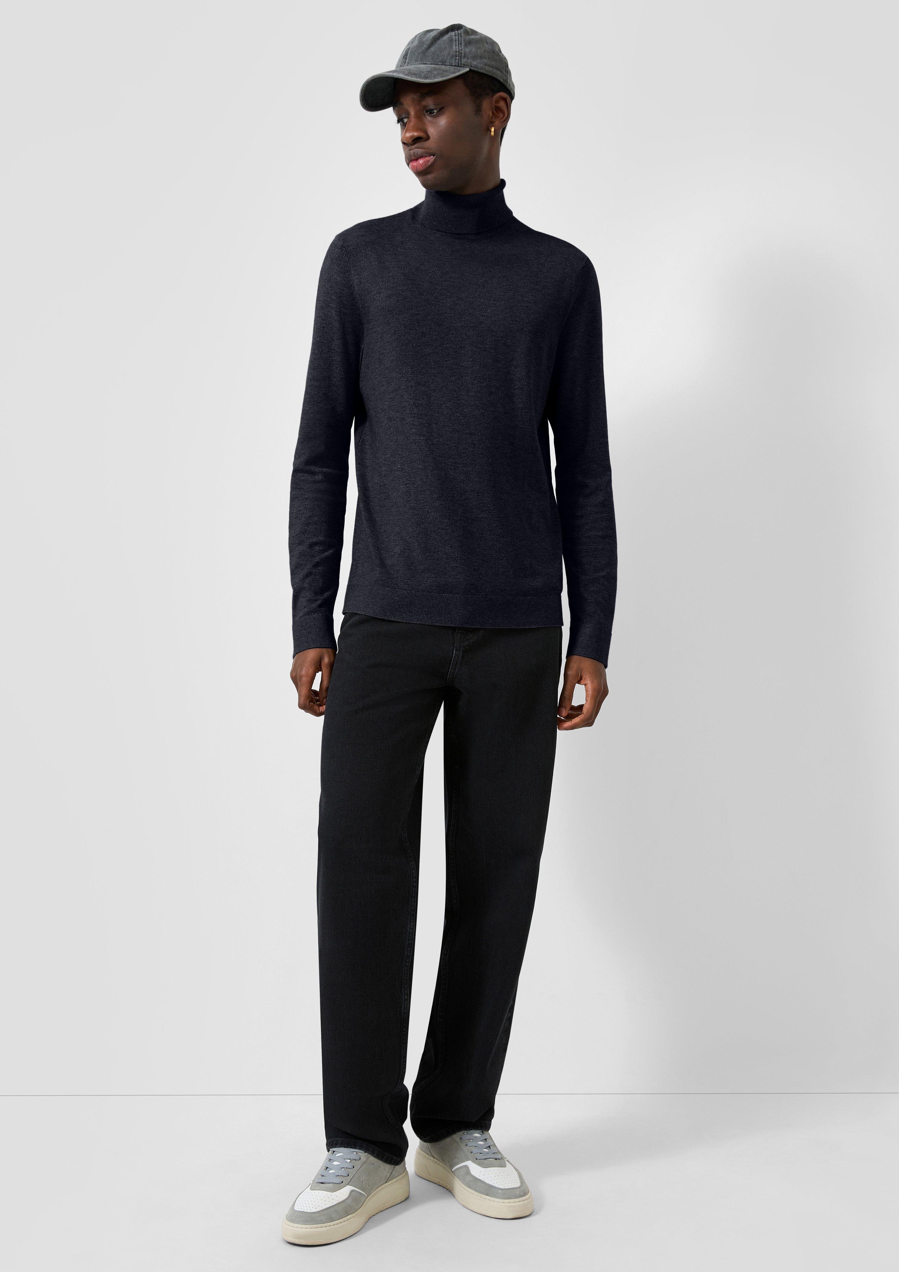 Hommes Pull en maille en bleu de QS
