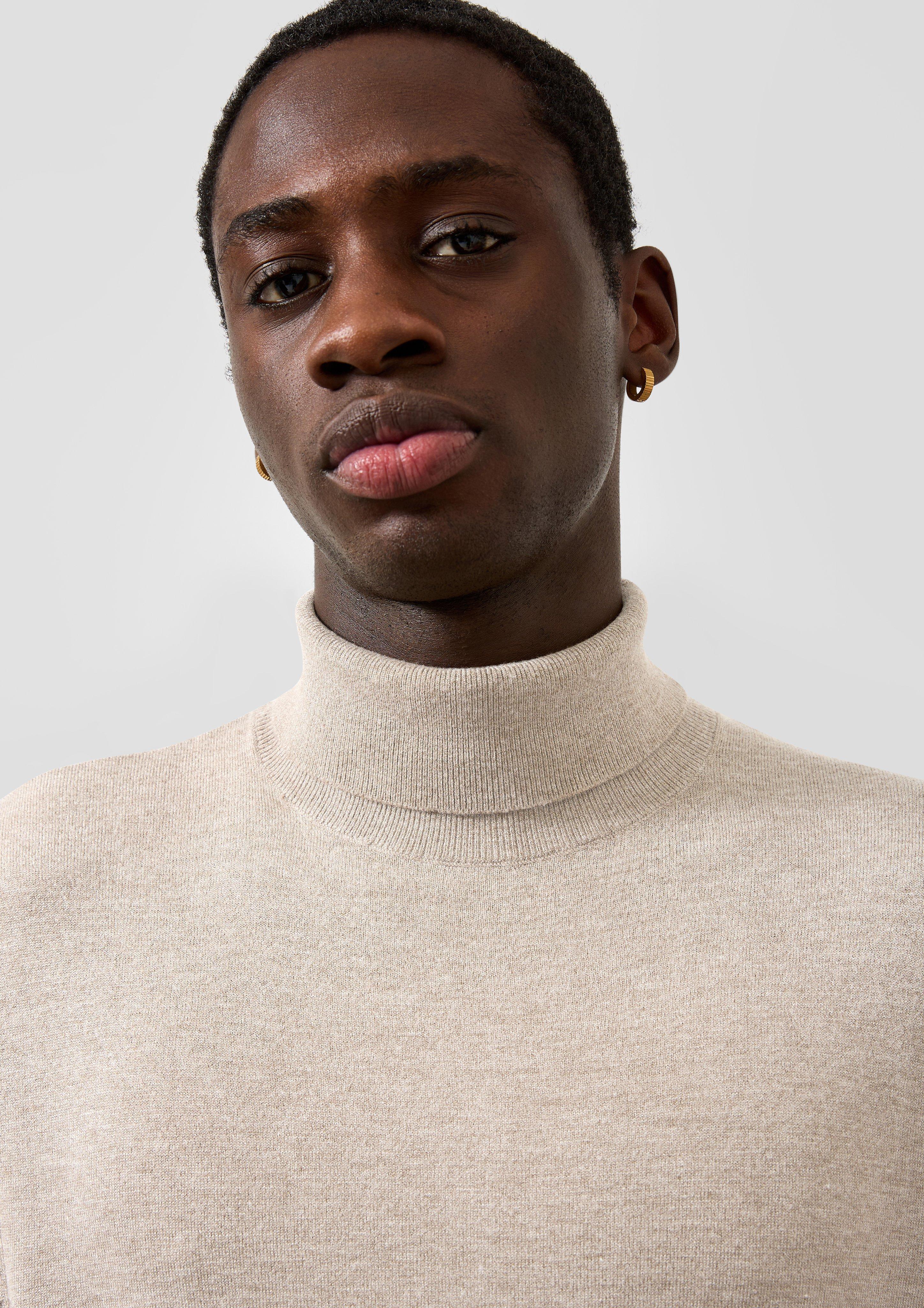 Herren Strickpullover in beige von QS