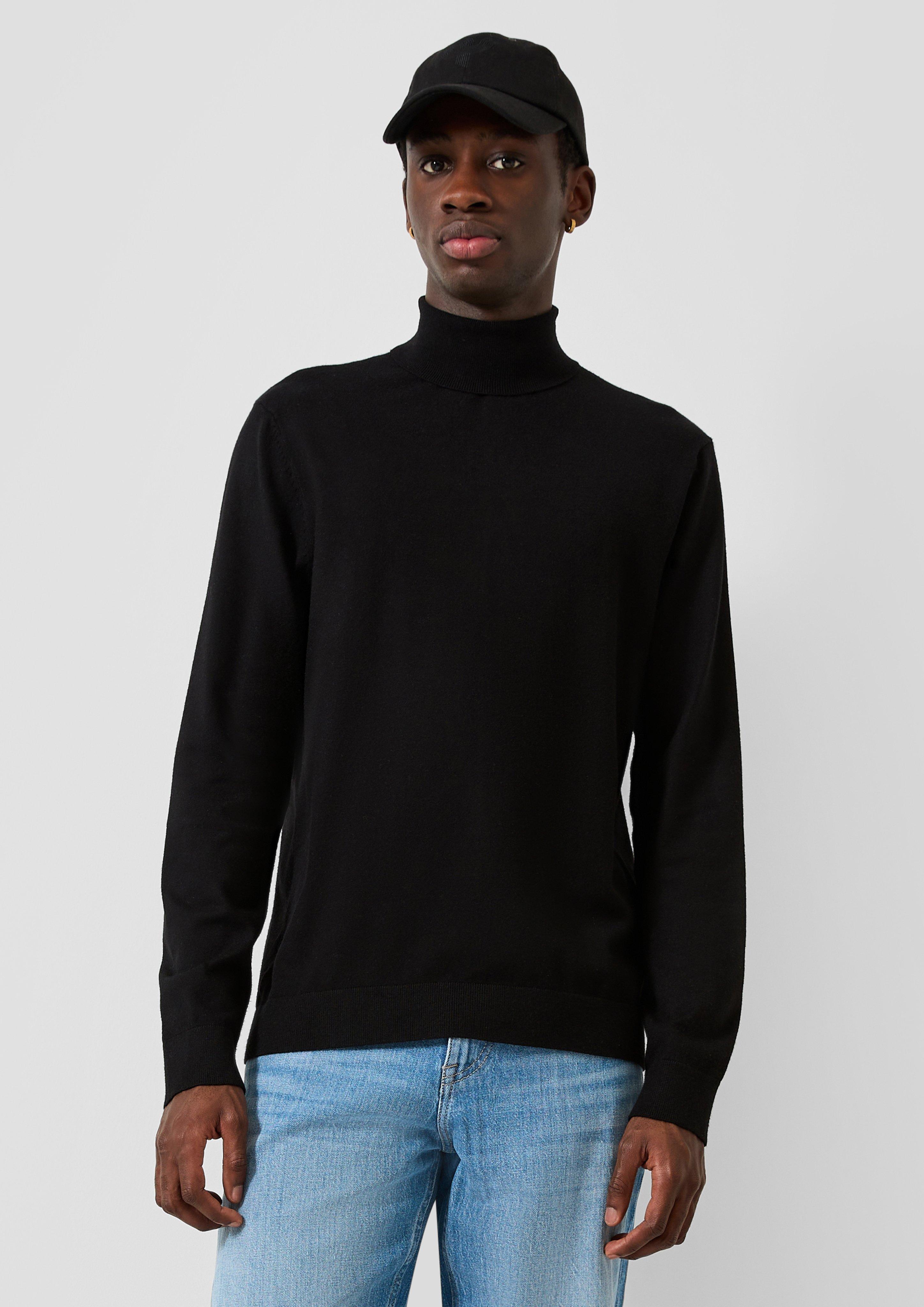 Pull en tricot en noir de QS